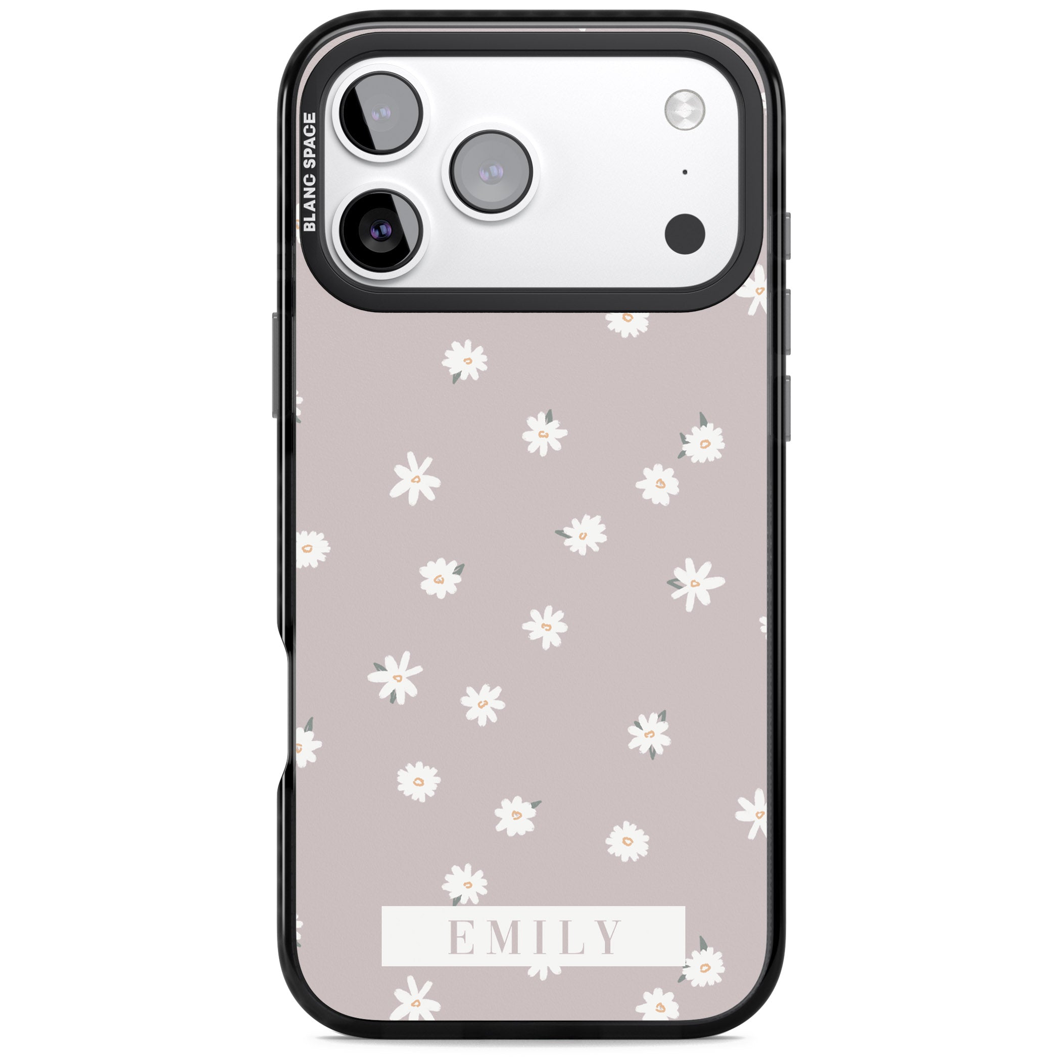 Personalised Dusty Daisy iPhone 17 Pro Impact Pro Black Phone Case