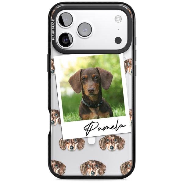 Personalised Brown Dachshund Instant Camera Photo