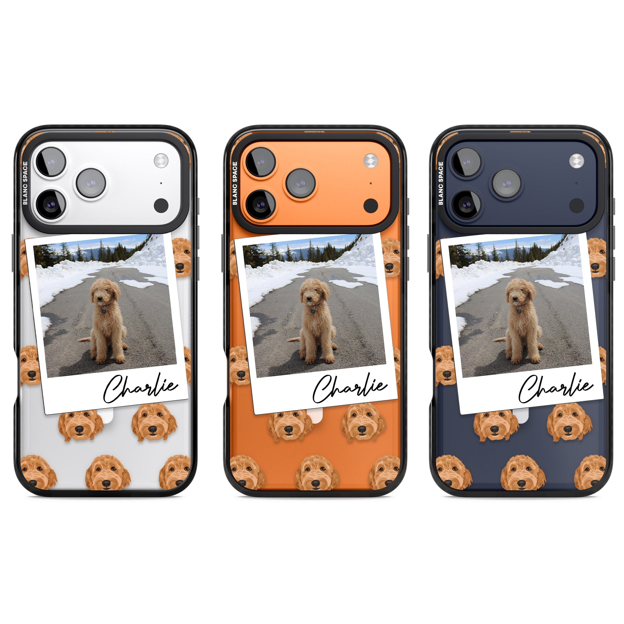 Personalised Golden Doodle Dog Photo iPhone 17 Pro Impact Pro Black Phone Case APT Impact Protection