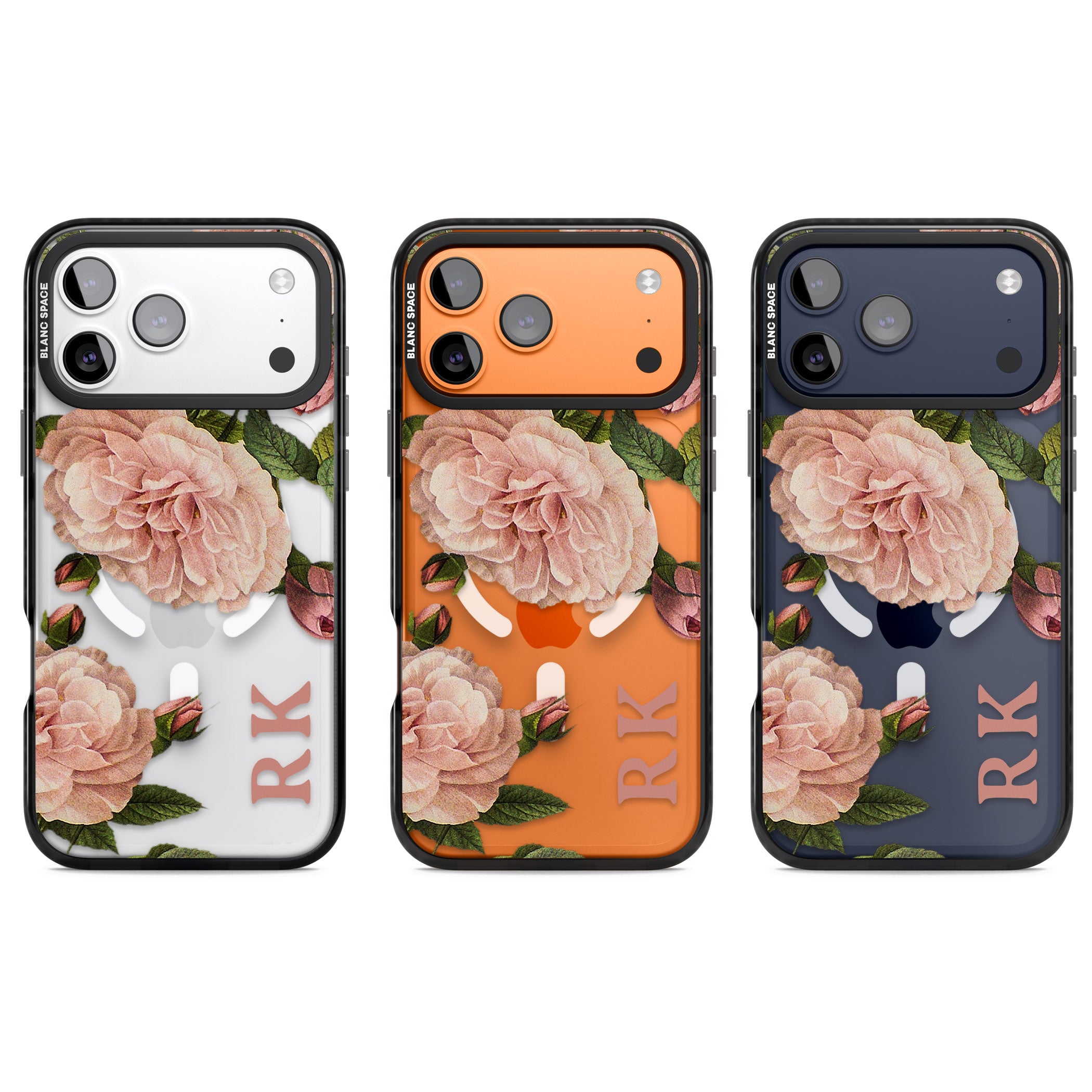 Personalised Vintage Floral iPhone 17 Pro Impact Pro Black Phone Case APT Impact Protection