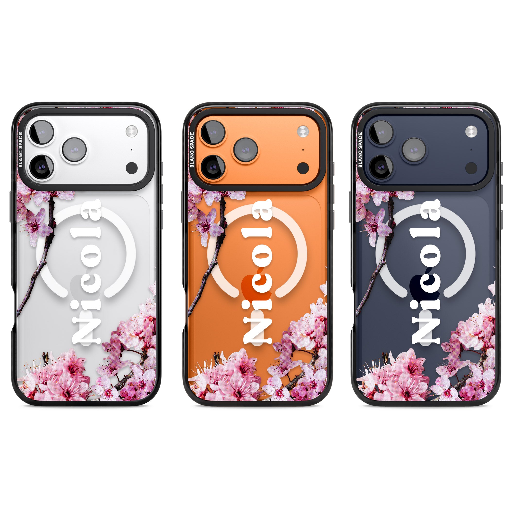 Personalised Cherry Blossom Elegance Classic iPhone 17 Pro Impact Pro Black Phone Case APT Impact Protection
