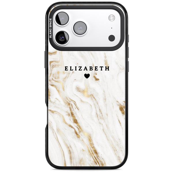 Personalised White Gilded Marble