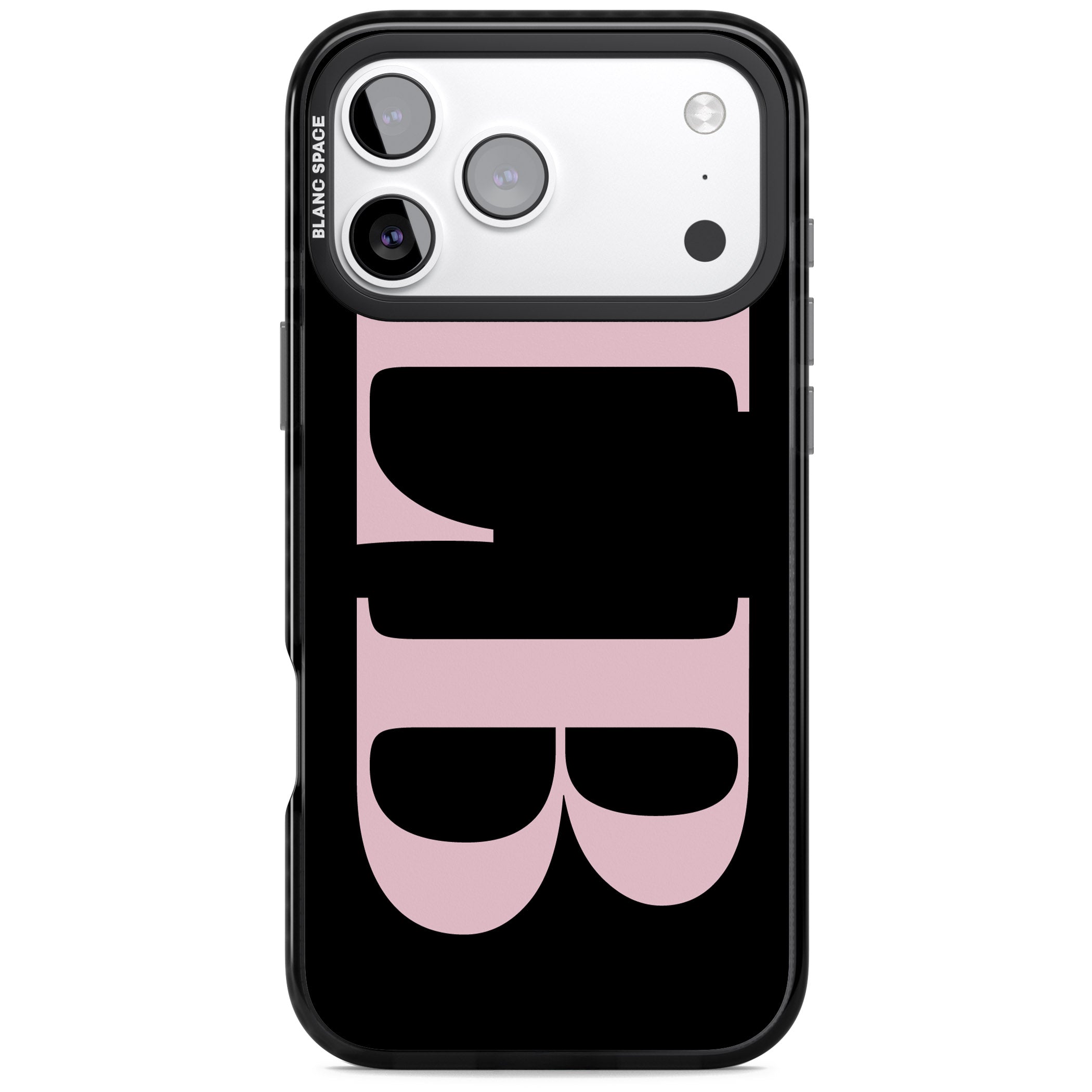 Personalised Pink & Black Green Letters iPhone 17 Pro Impact Pro Black Phone Case