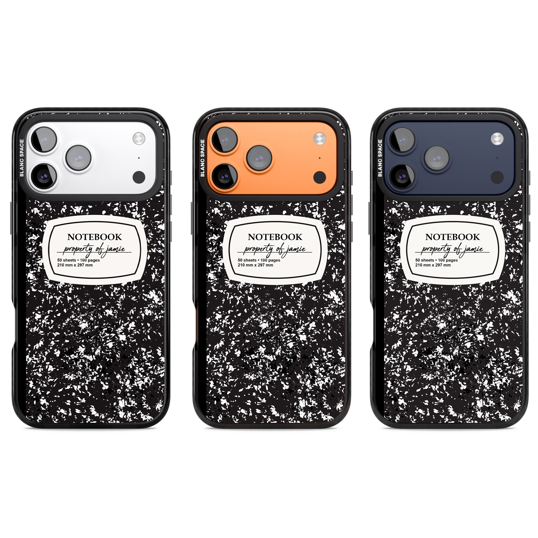 Personalised Classic Composition iPhone 17 Pro Impact Pro Black Phone Case APT Impact Protection