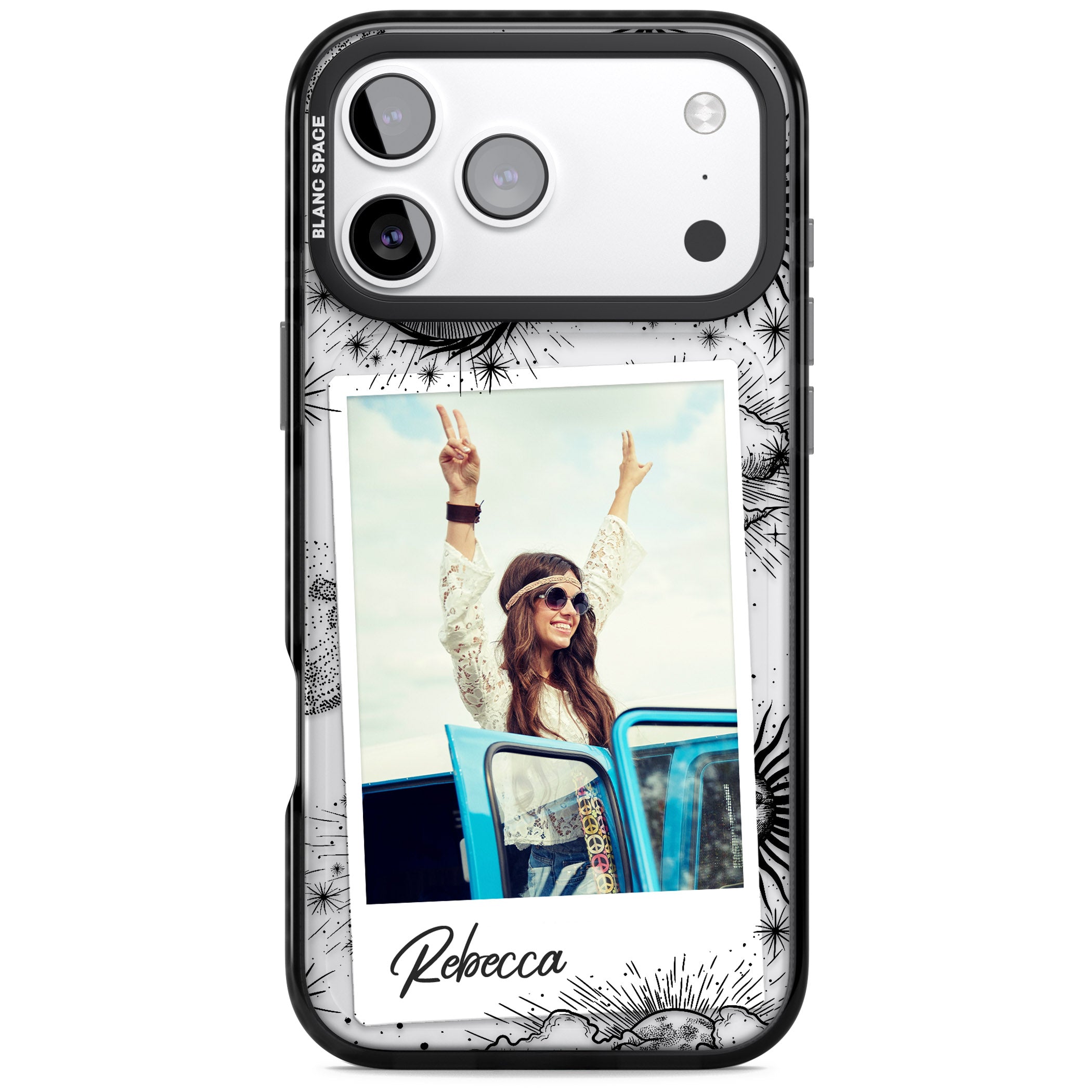 Personalised Astrology Instant Photo iPhone 17 Pro Impact Pro Black Phone Case