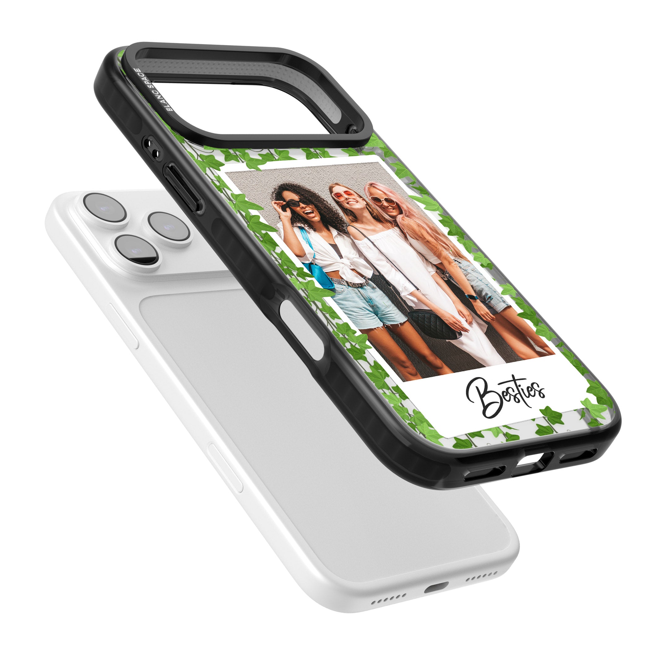 Personalised Ivy Vine Instant Photo iPhone 17 Pro Impact Pro Black Phone Case Colours
