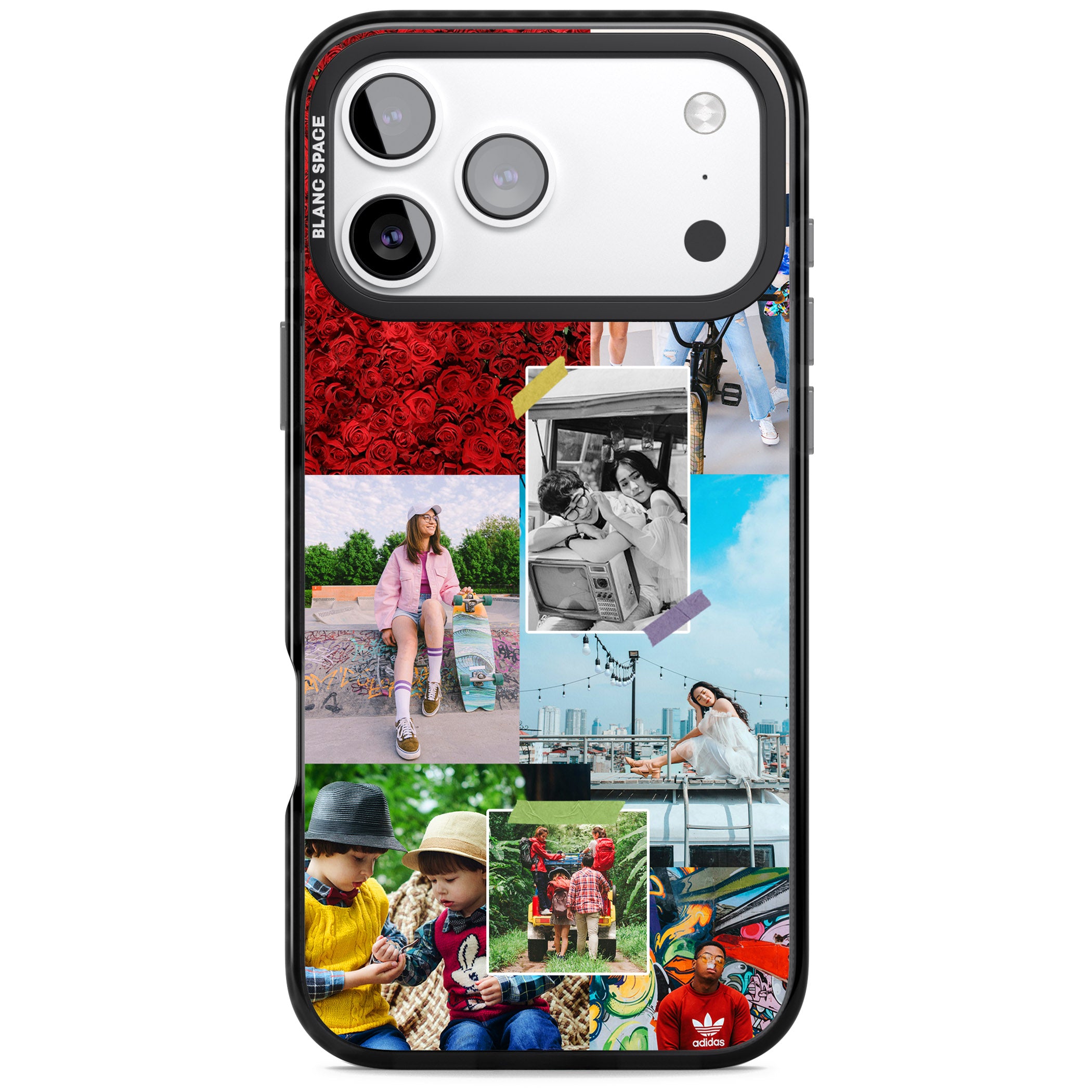 Personalised Photo Collage iPhone 17 Pro Impact Pro Black Phone Case