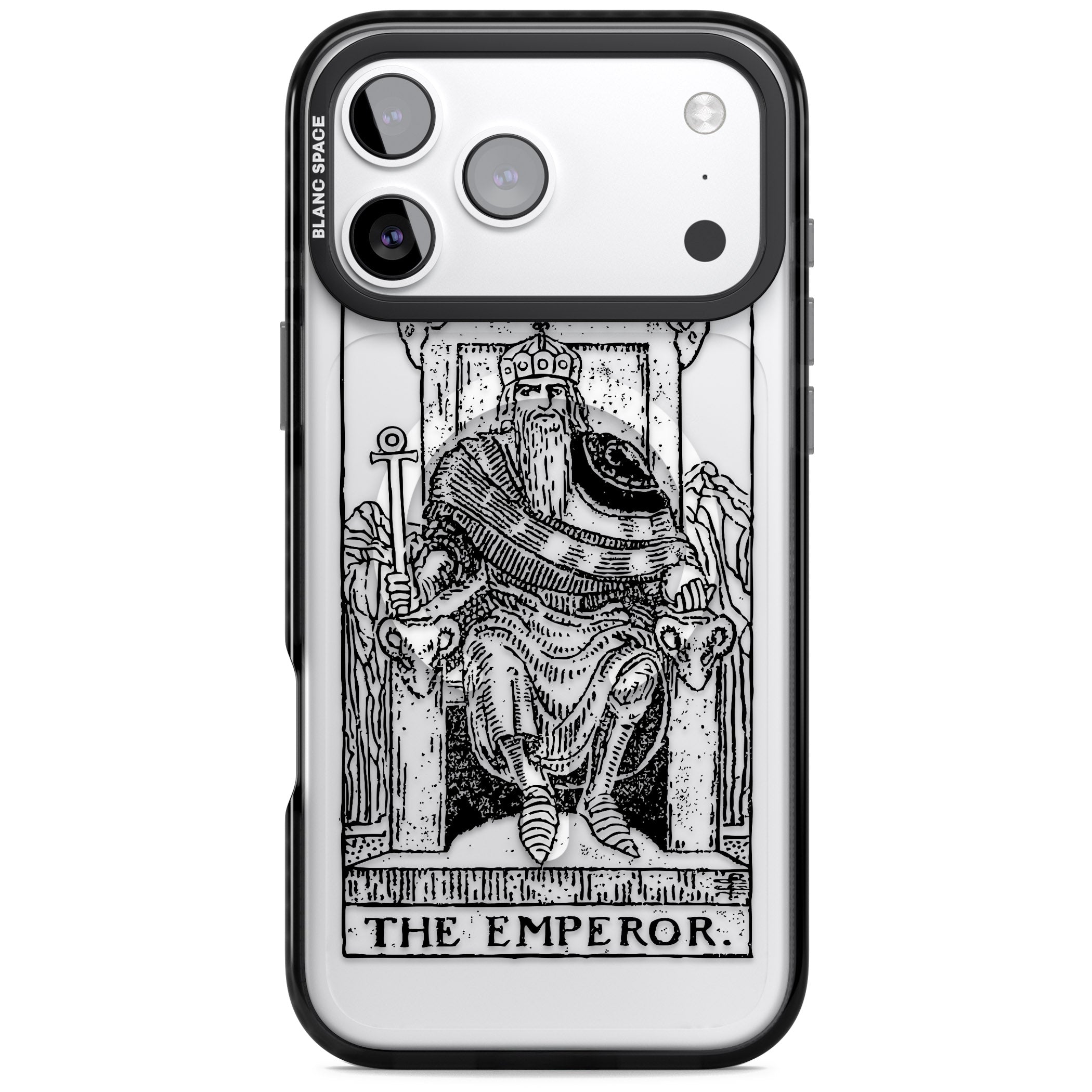 Personalised The Emperor Tarot iPhone 17 Pro Impact Pro Black Phone Case