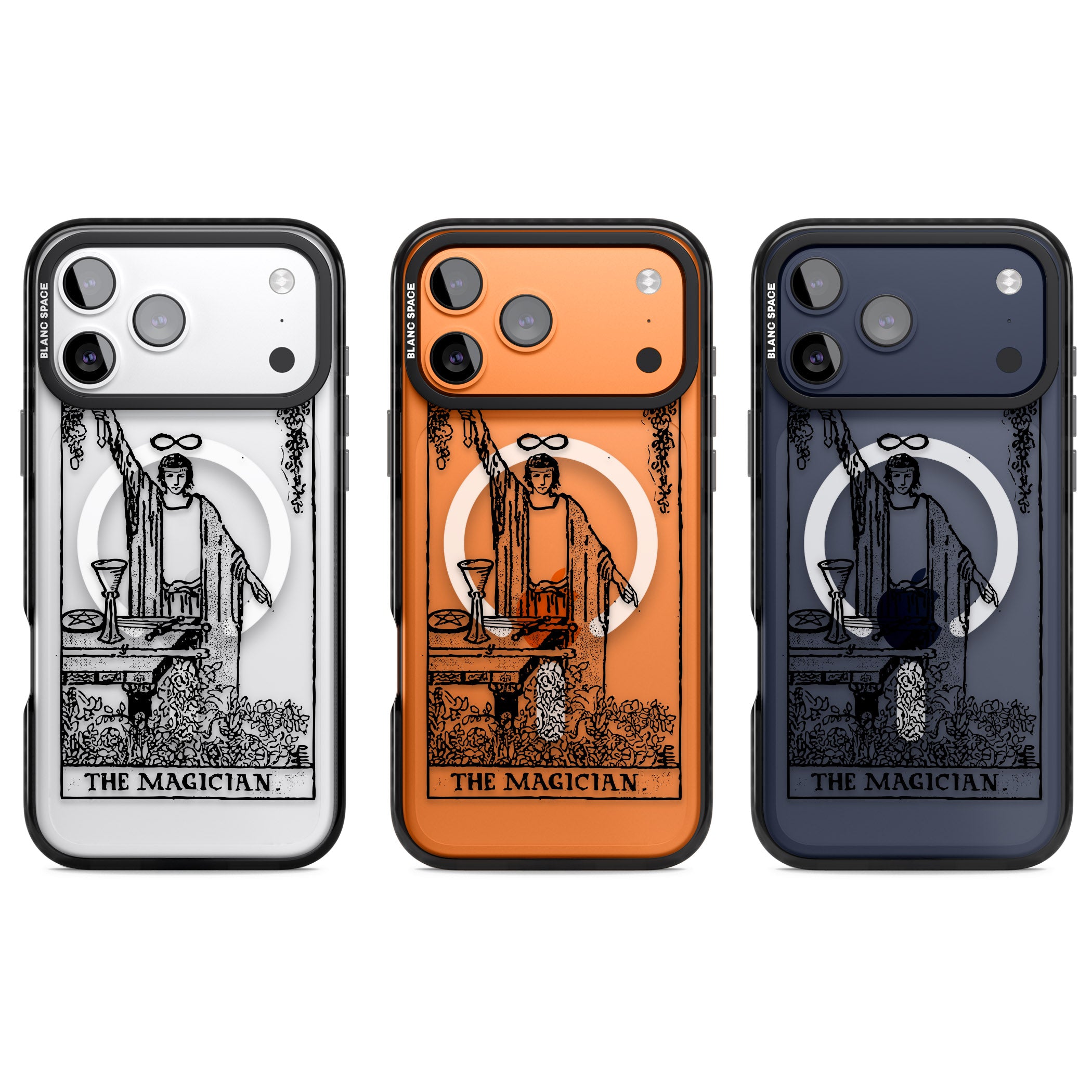 Personalised The Magician Tarot Transparent iPhone 17 Pro Impact Pro Black Phone Case APT Impact Protection