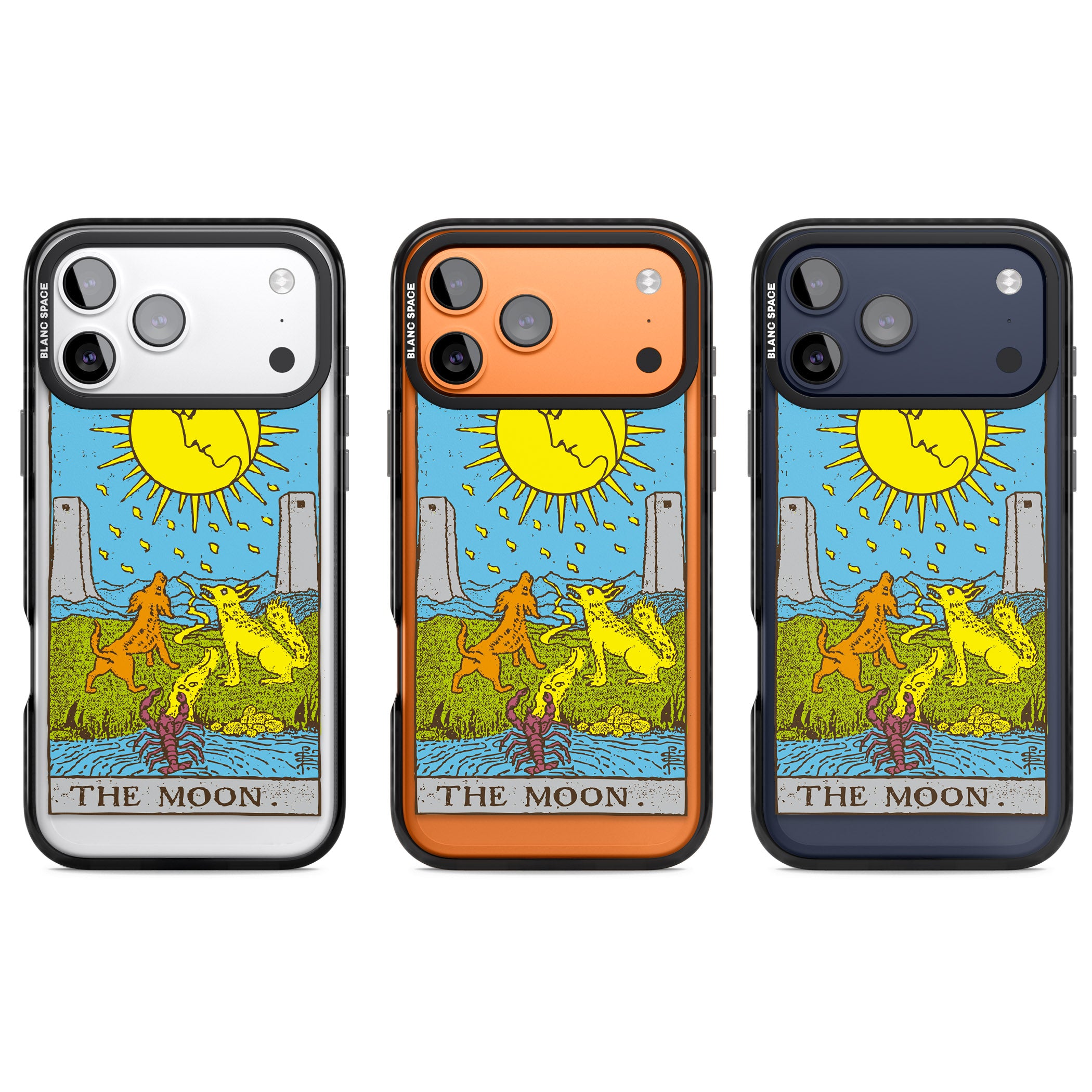 Personalised The Moon Tarot Card (Color) iPhone 17 Pro Impact Pro Black Phone Case APT Impact Protection