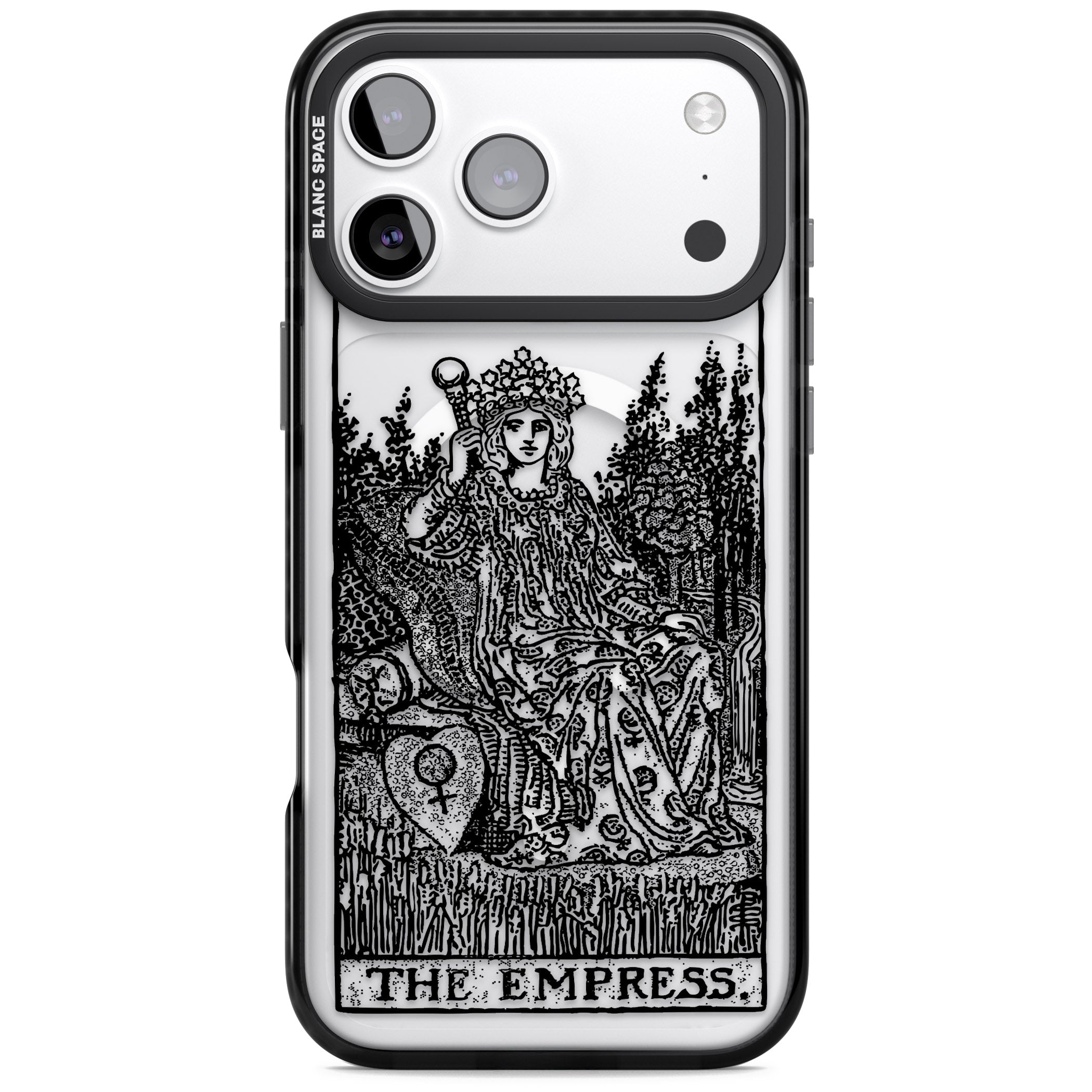 Personalised The Empress Tarot Card (Clear) iPhone 17 Pro Impact Pro Black Phone Case