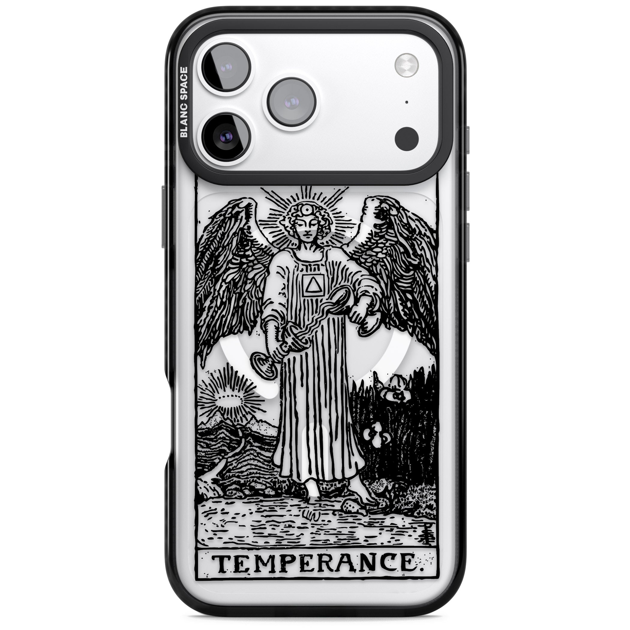 Personalised Temperance Tarot Card (Clear) iPhone 17 Pro Impact Pro Black Phone Case