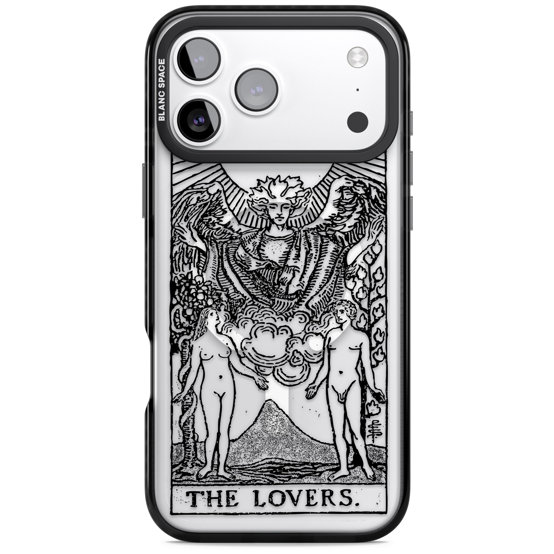 Personalised The Lovers Tarot Card (Clear) iPhone 17 Pro Impact Pro Black Phone Case