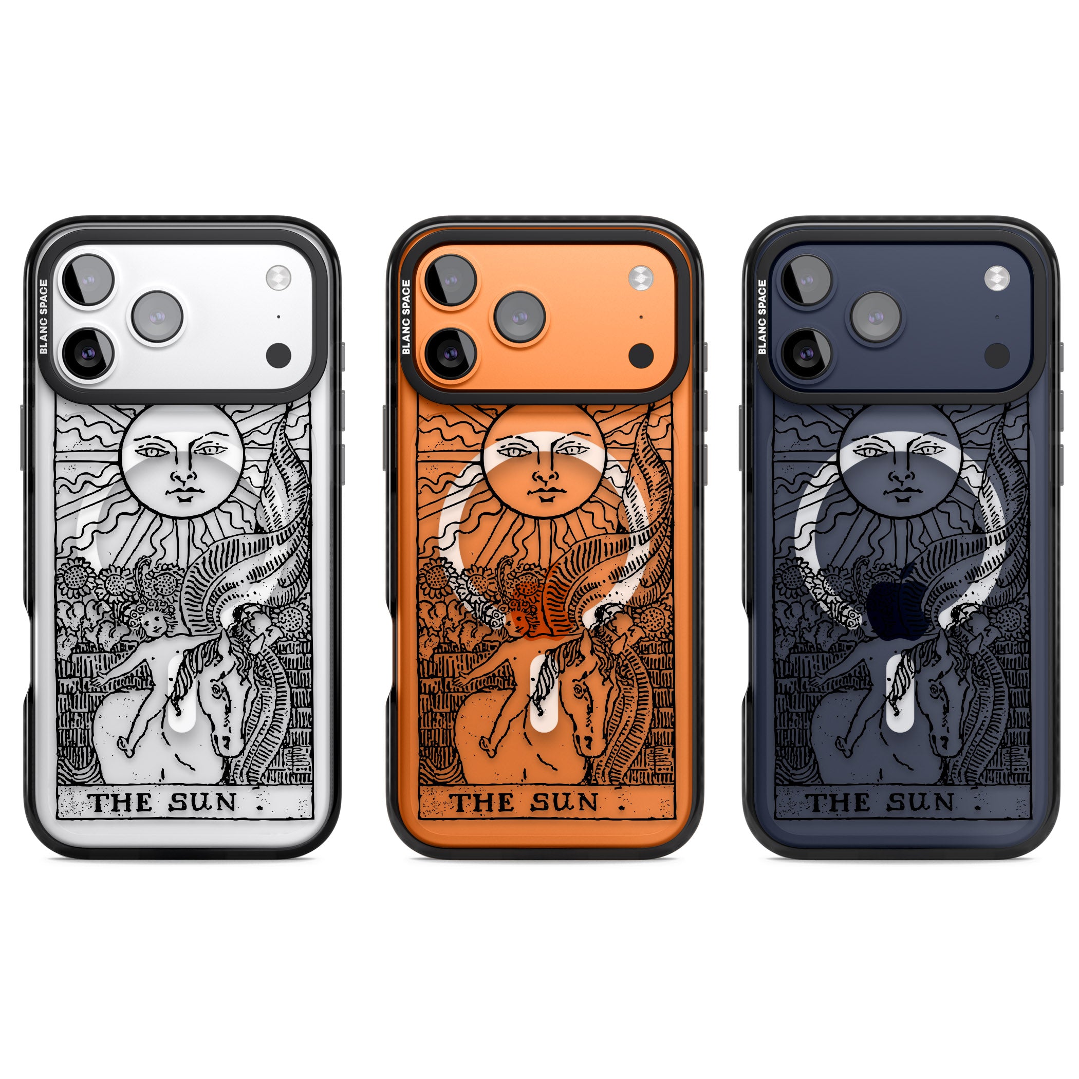 Personalised The Sun Tarot Card (Clear) iPhone 17 Pro Impact Pro Black Phone Case APT Impact Protection