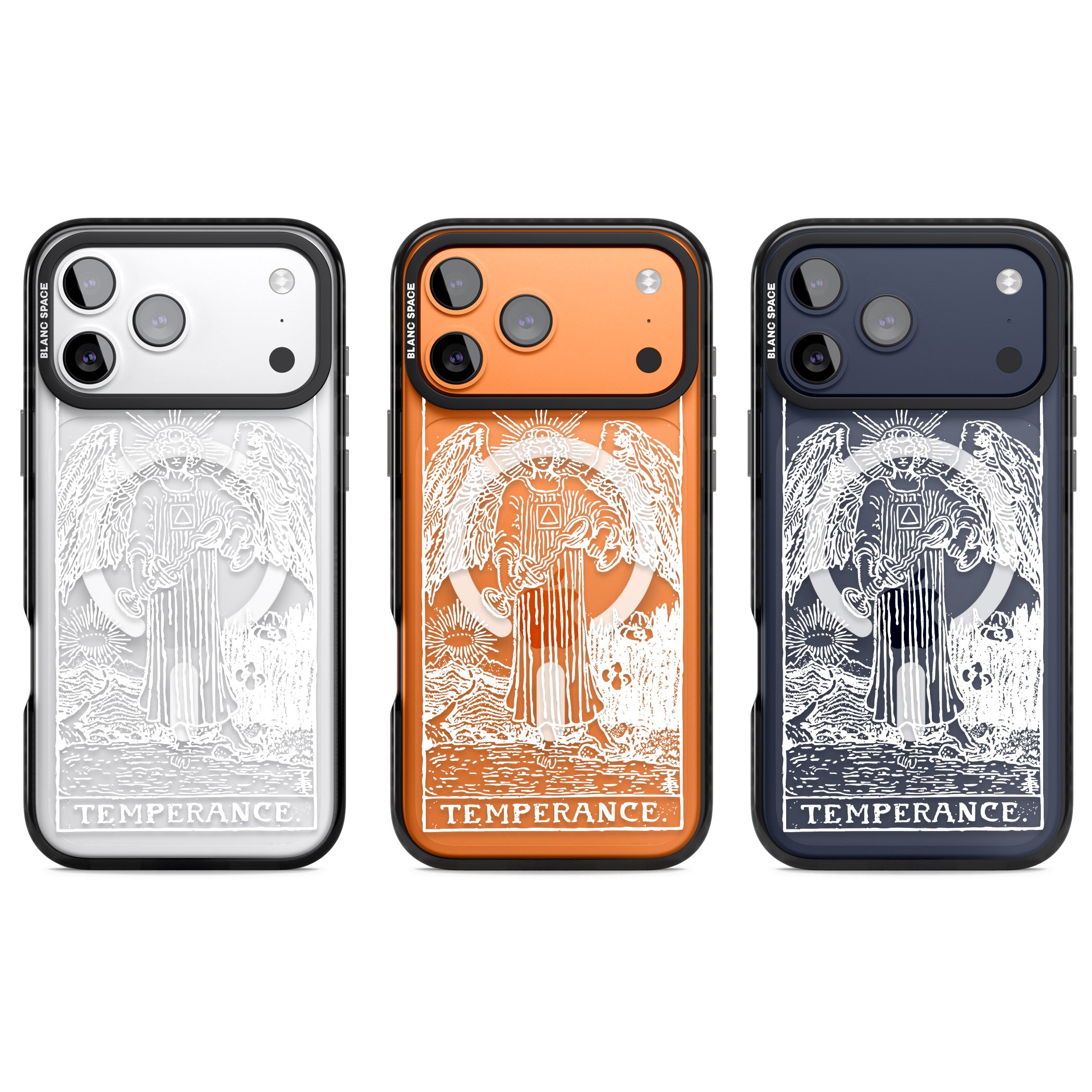 Personalised Temperance Tarot Card (White) iPhone 17 Pro Impact Pro Black Phone Case APT Impact Protection