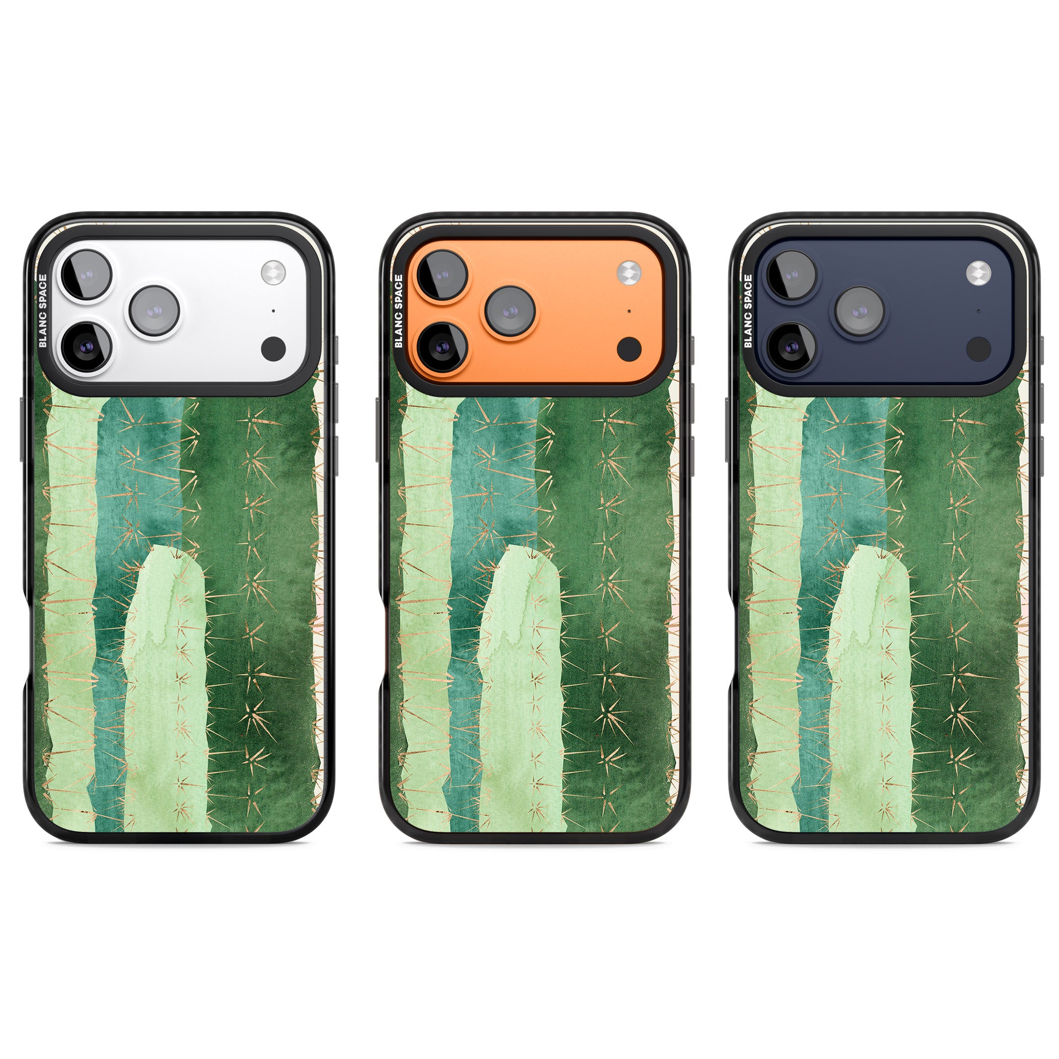 Large Cacti iPhone 17 Pro Impact Pro Black Phone Case APT Impact Protection