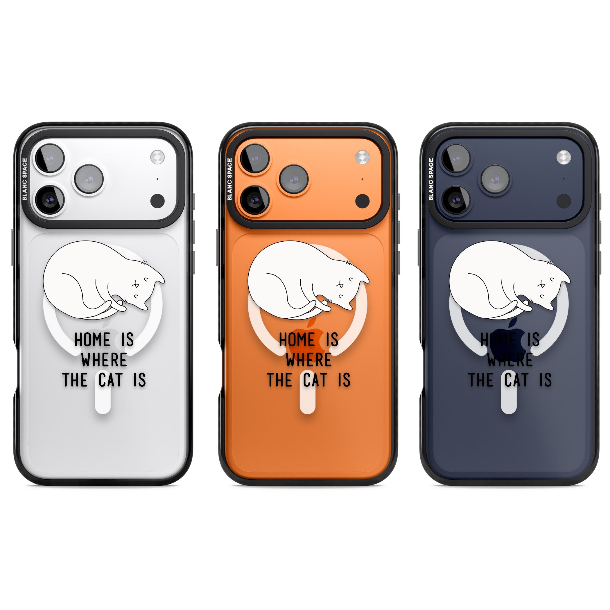 Home Is Where The Cat Is iPhone 17 Pro Impact Pro Black Phone Case APT Impact Protection