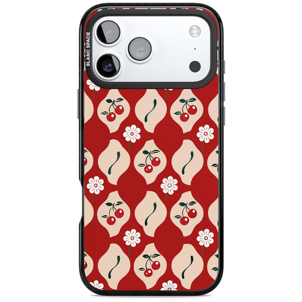Vintage Cherry Diamond Pattern