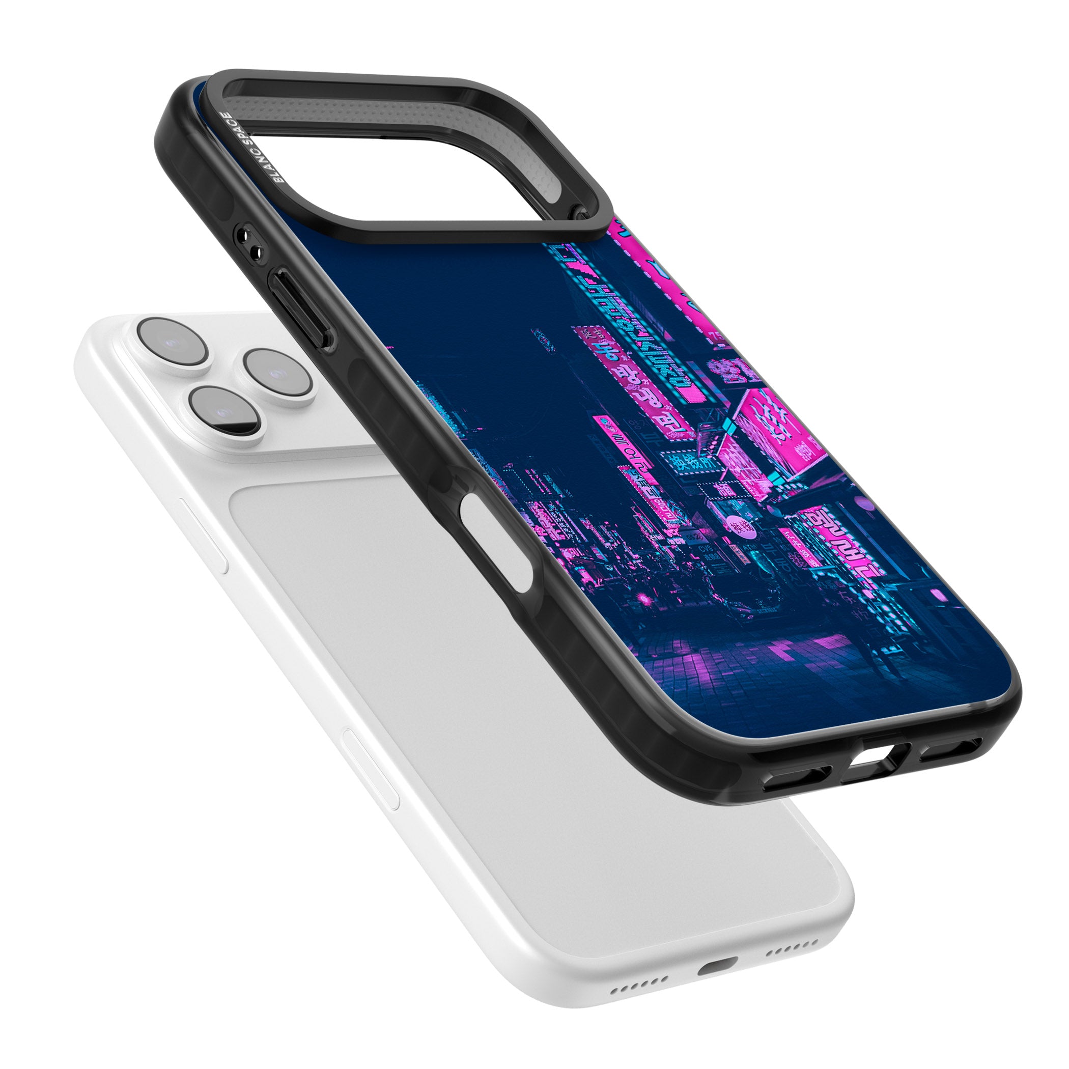 Neon Nights iPhone 17 Pro Impact Pro Black Phone Case Colours