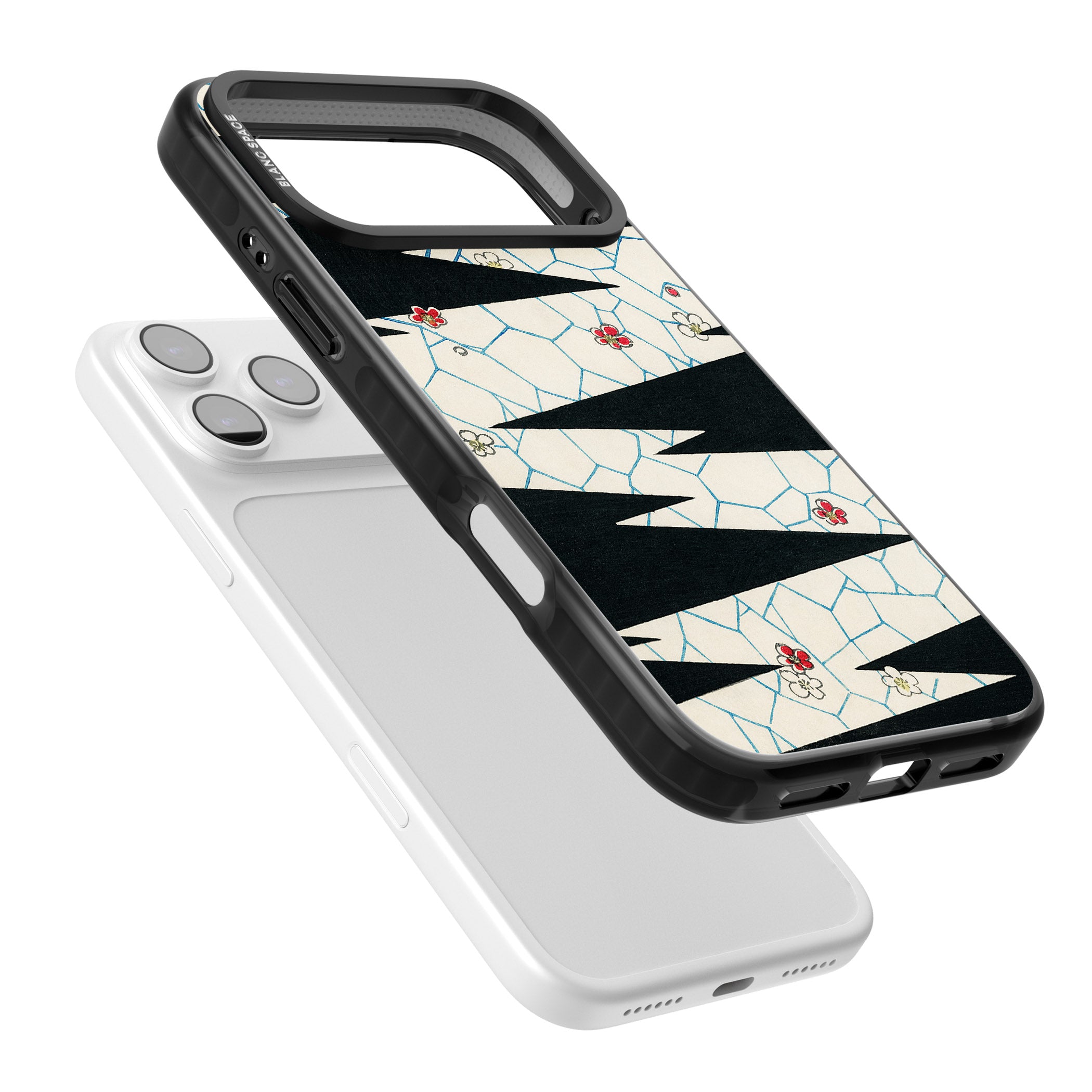 Japanese Flowers By Bijutsu Sekai iPhone 17 Pro Impact Pro Black Phone Case Colours