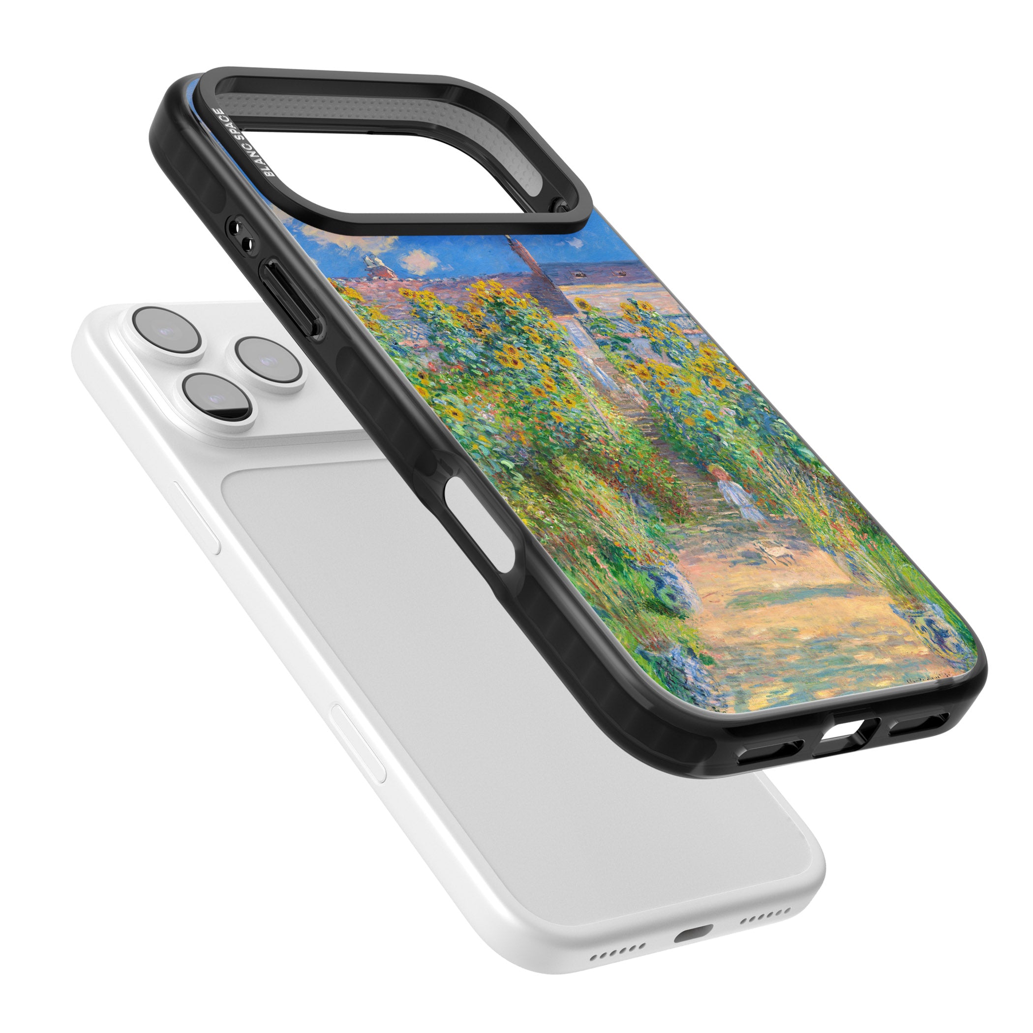 Garden at Vetheuil iPhone 17 Pro Impact Pro Black Phone Case Colours