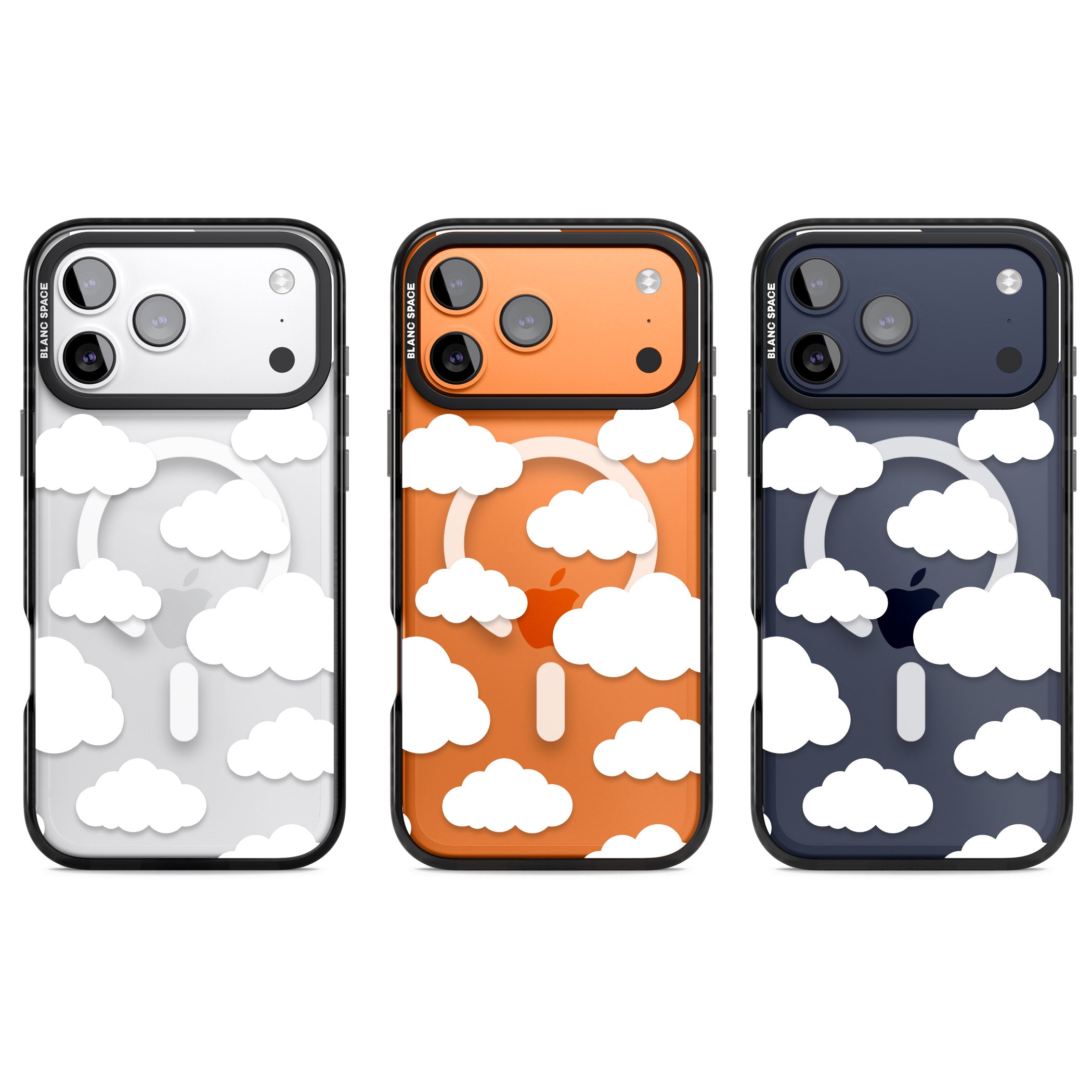 Cloud Pattern iPhone 17 Pro Impact Pro Black Phone Case APT Impact Protection