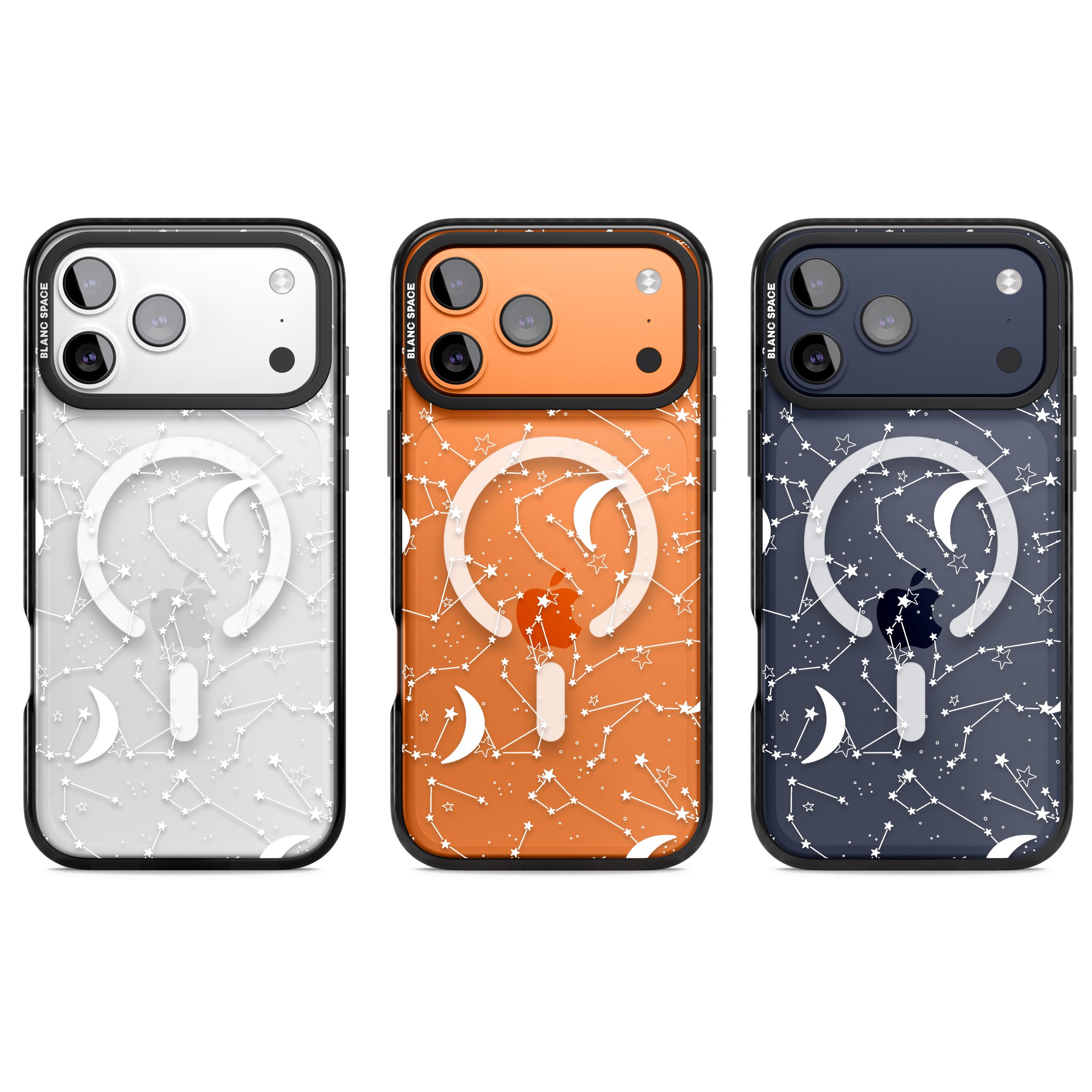 White Constellations iPhone 17 Pro Impact Pro Black Phone Case APT Impact Protection