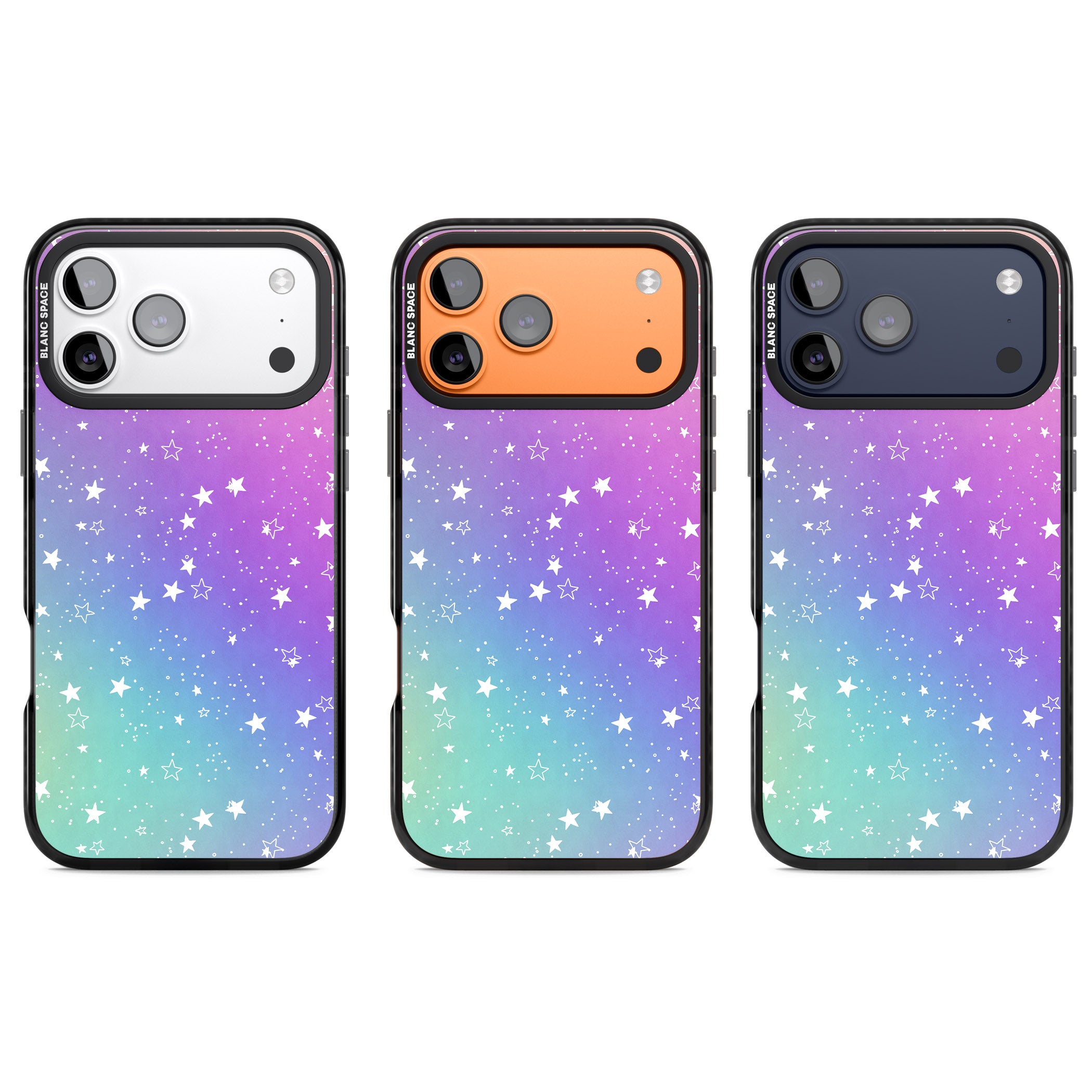 Pastel Starry Sky iPhone 17 Pro Impact Pro Black Phone Case APT Impact Protection