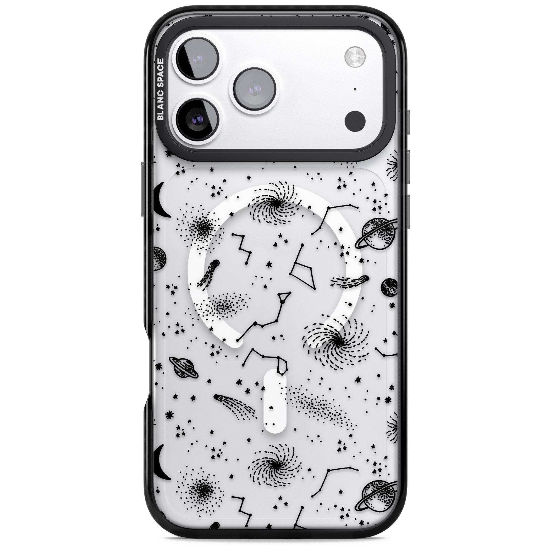Galactic Sketch iPhone 17 Pro Impact Pro Black Phone Case