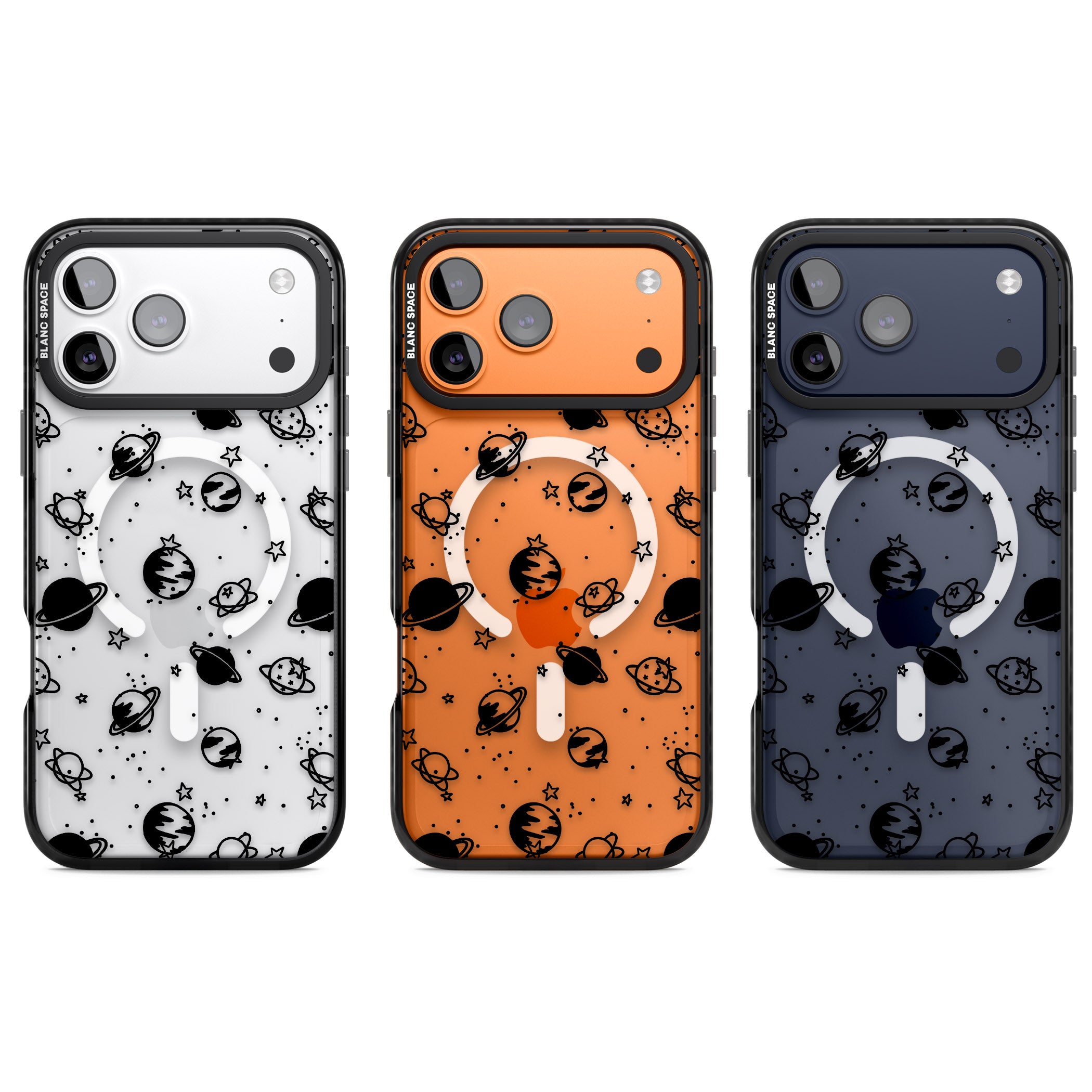 Black Planets iPhone 17 Pro Impact Pro Black Phone Case APT Impact Protection