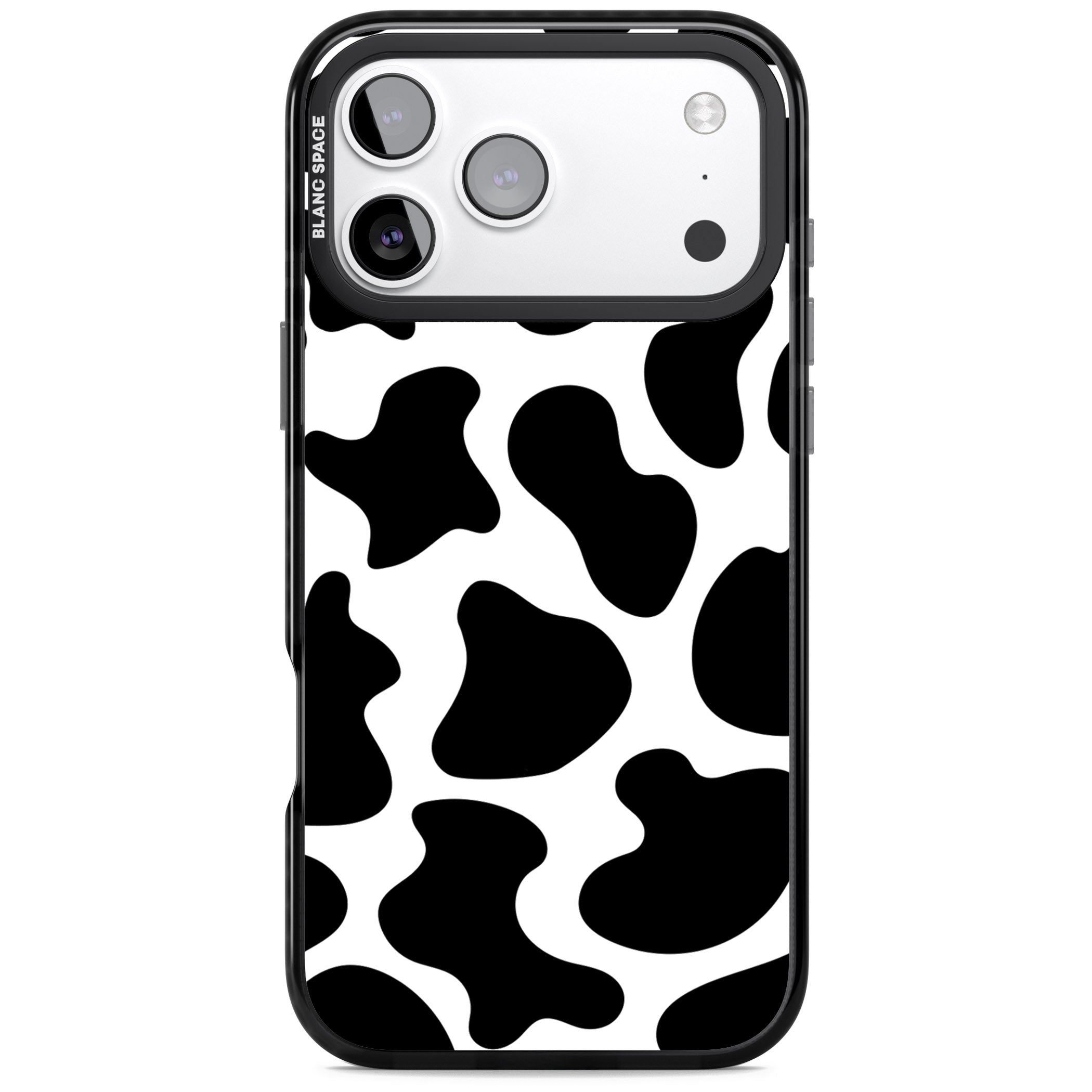 Cow Print iPhone 17 Pro Impact Pro Black Phone Case