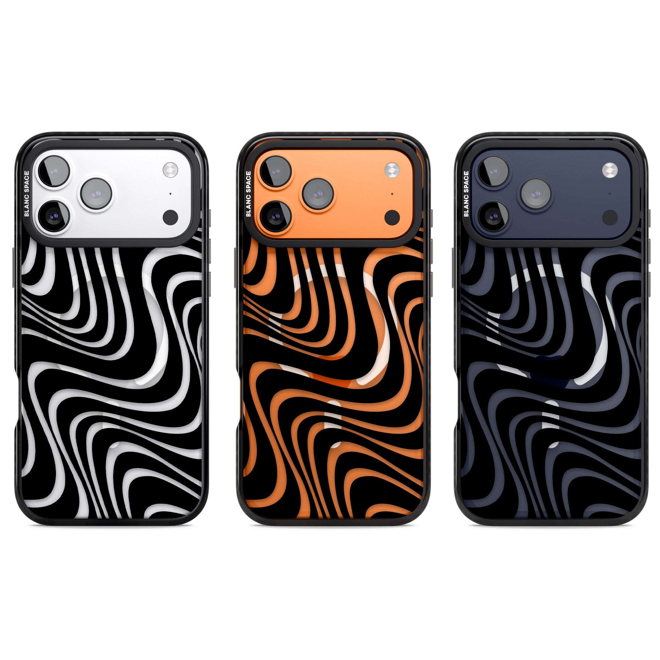 Abstract Waves iPhone 17 Pro Impact Pro Black Phone Case APT Impact Protection