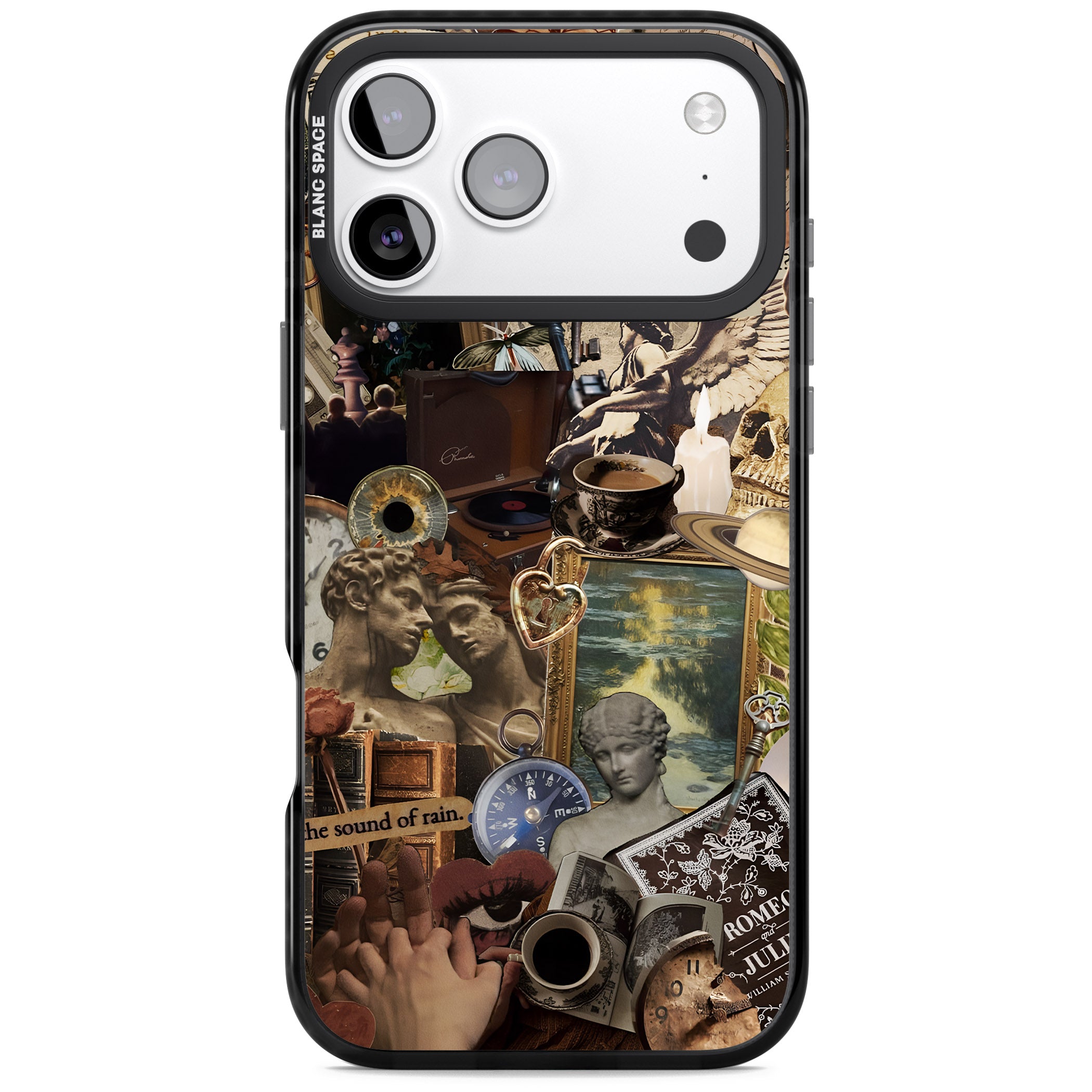 Vintage Academia Collage iPhone 17 Pro Impact Pro Black Phone Case