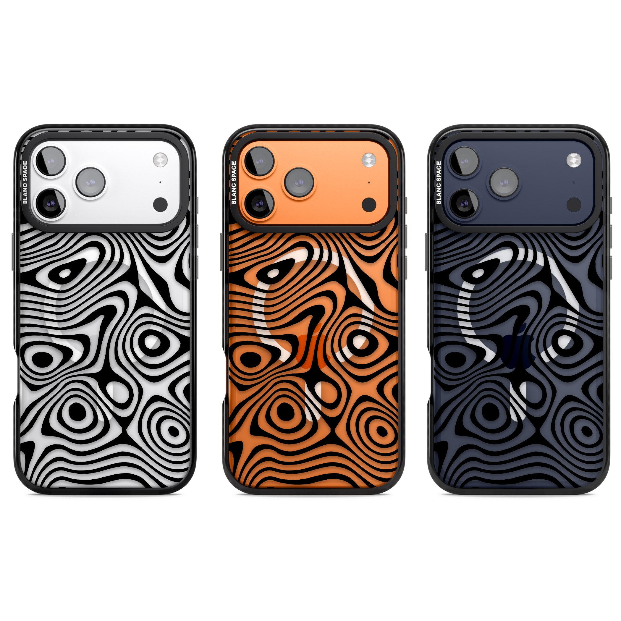 Dark Topographic Map iPhone 17 Pro Impact Pro Black Phone Case APT Impact Protection