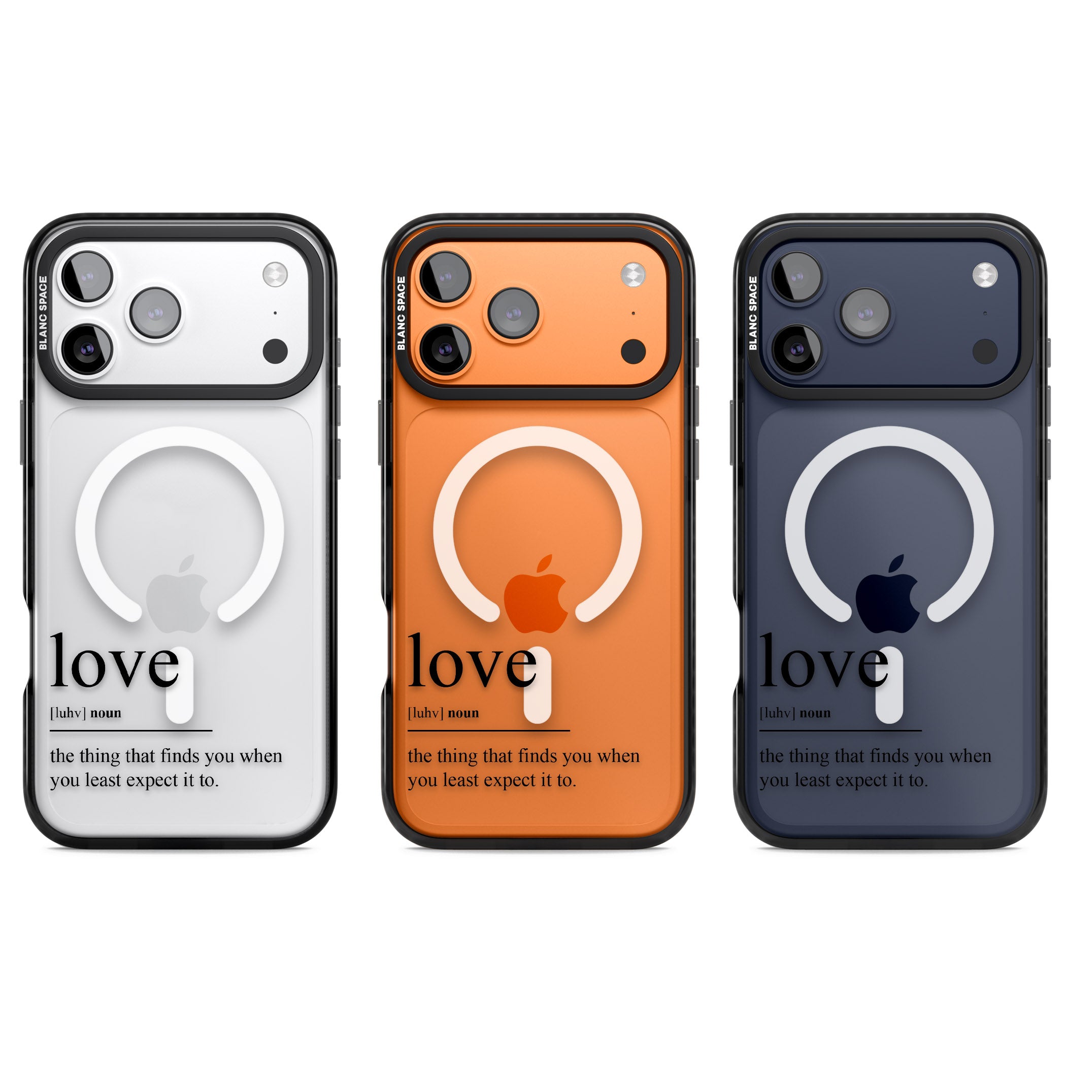 Love iPhone 17 Pro Impact Pro Black Phone Case APT Impact Protection