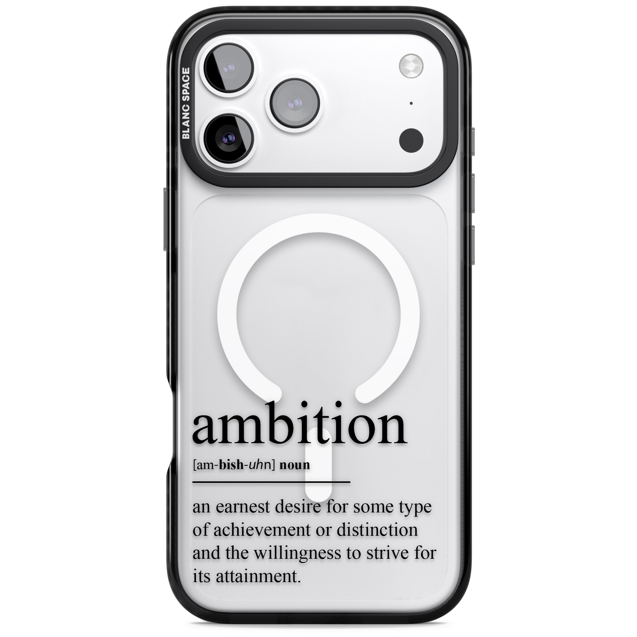 Ambition iPhone 17 Pro Impact Pro Black Phone Case