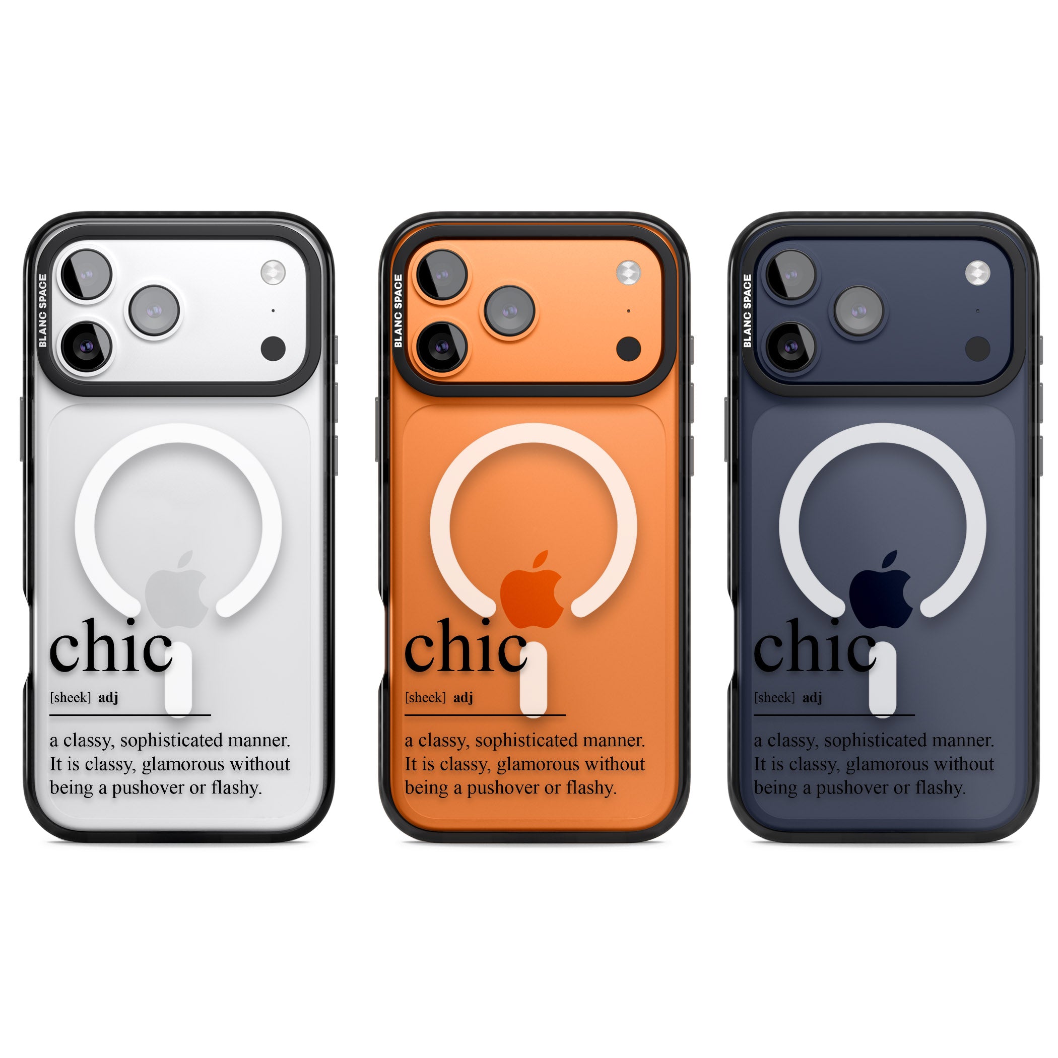 Chic iPhone 17 Pro Impact Pro Black Phone Case APT Impact Protection