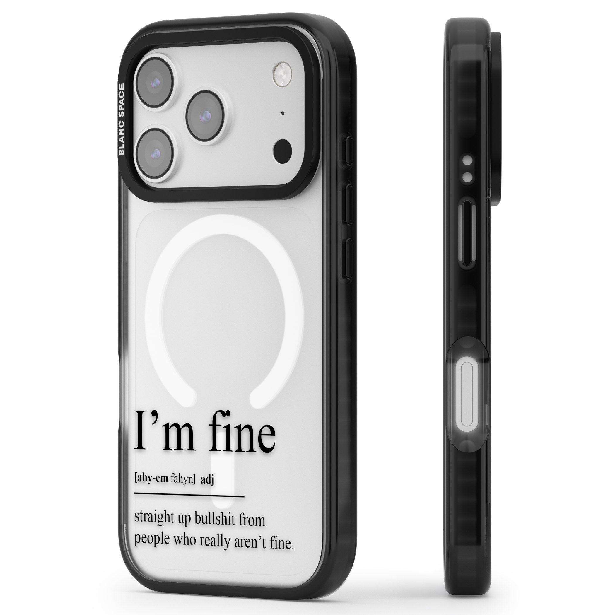 Im Fine iPhone 17 Pro Impact Pro Black Phone Case Side Profile
