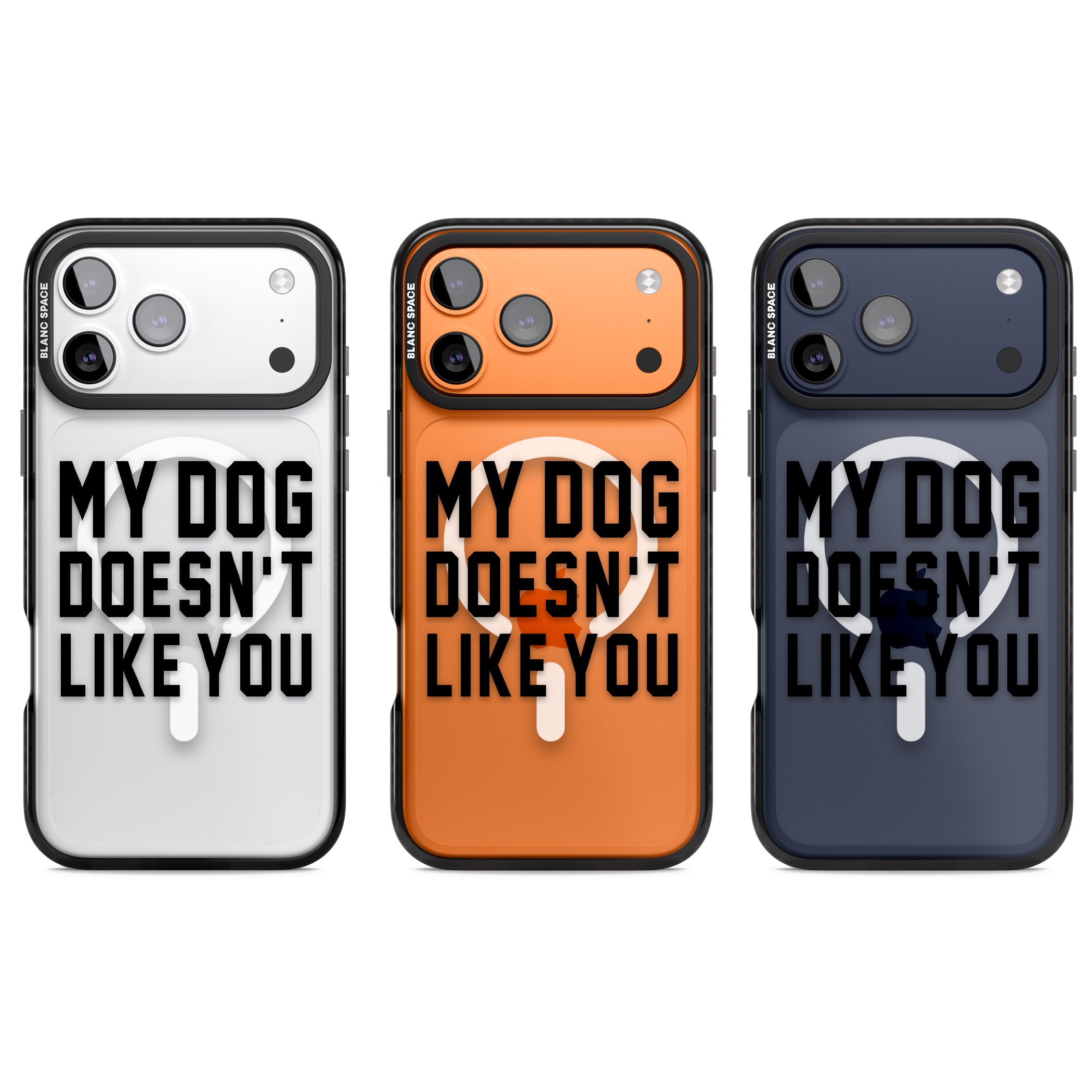 My Dog Doesn'T Like You iPhone 17 Pro Impact Pro Black Phone Case APT Impact Protection