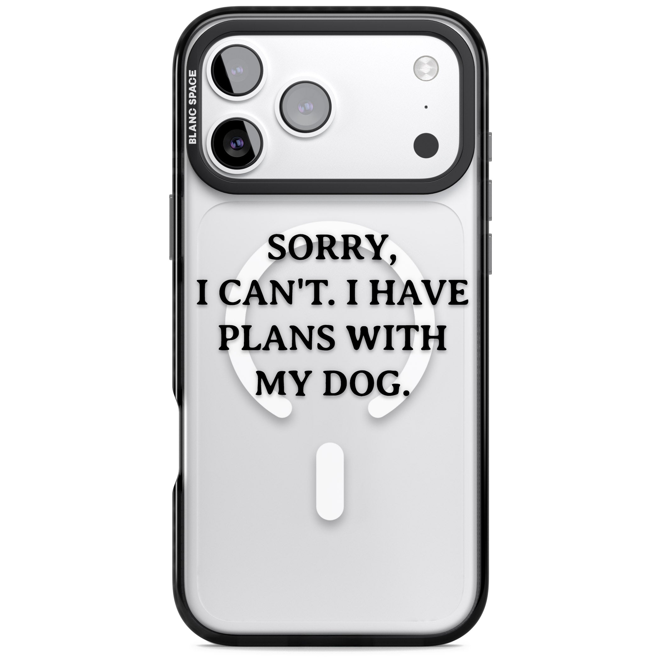 I Have Plans With My Dog iPhone 17 Pro Impact Pro Black Phone Case