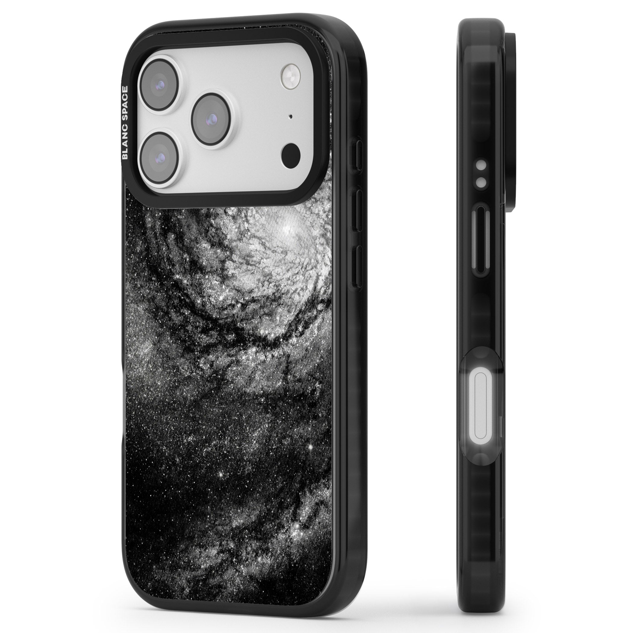 Night Sky Galaxies: Milky Way Galaxy iPhone 17 Pro Impact Pro Black Phone Case Side Profile