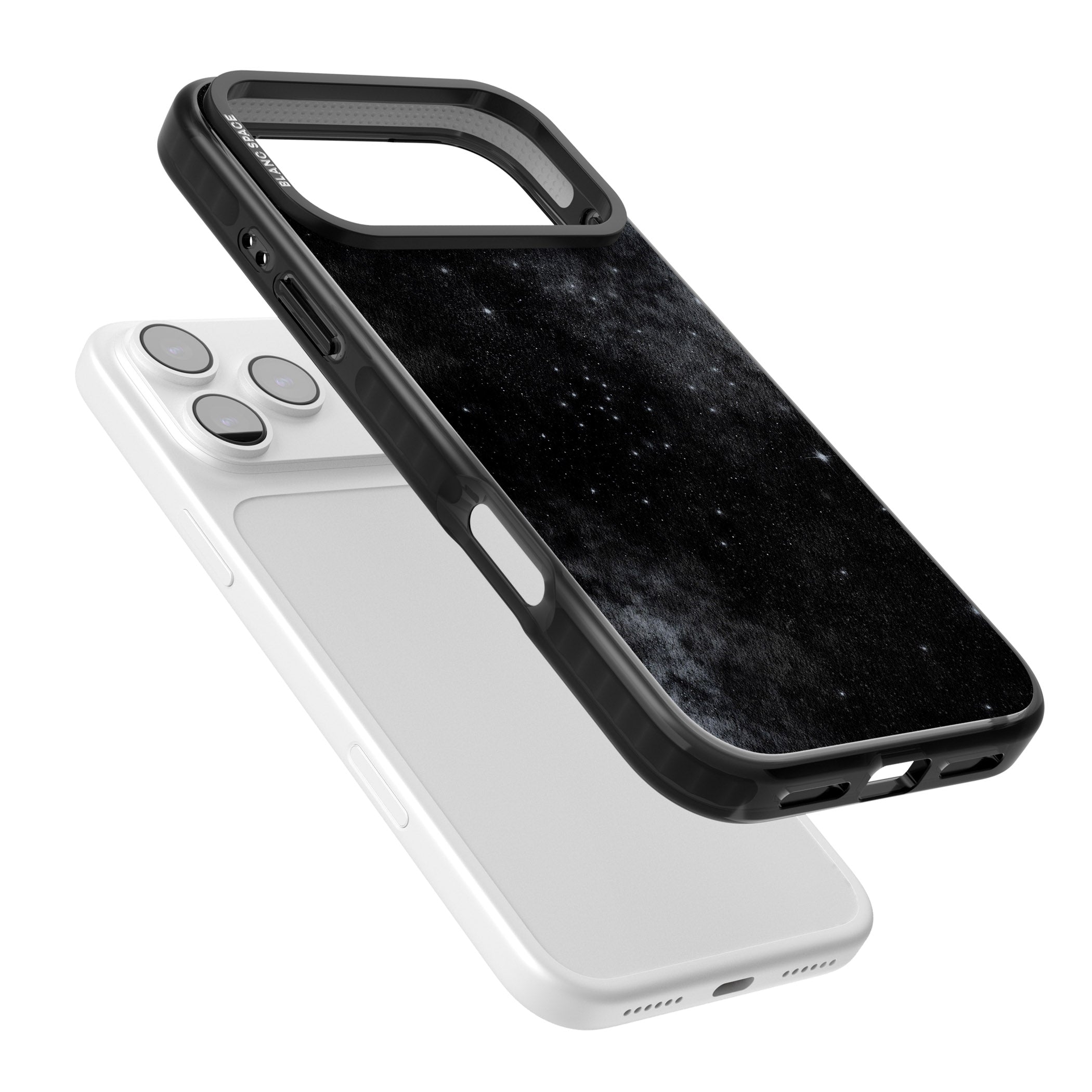 Night Sky Galaxies: Shimmering Stars iPhone 17 Pro Impact Pro Black Phone Case Colours