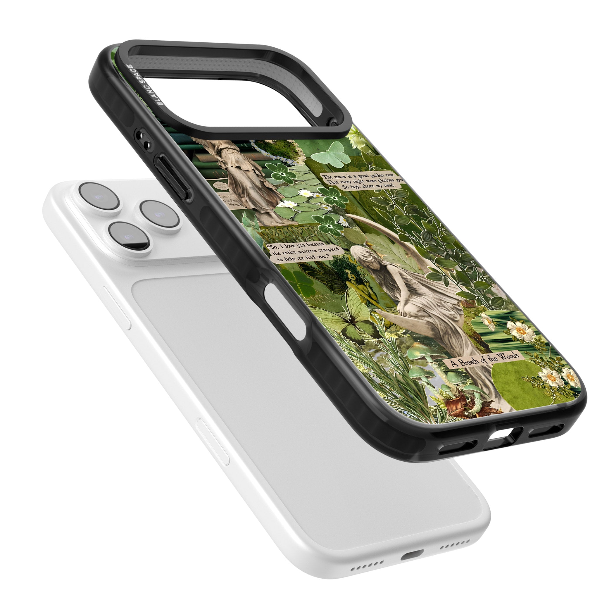 Enchanted Forest Green iPhone 17 Pro Impact Pro Black Phone Case Colours