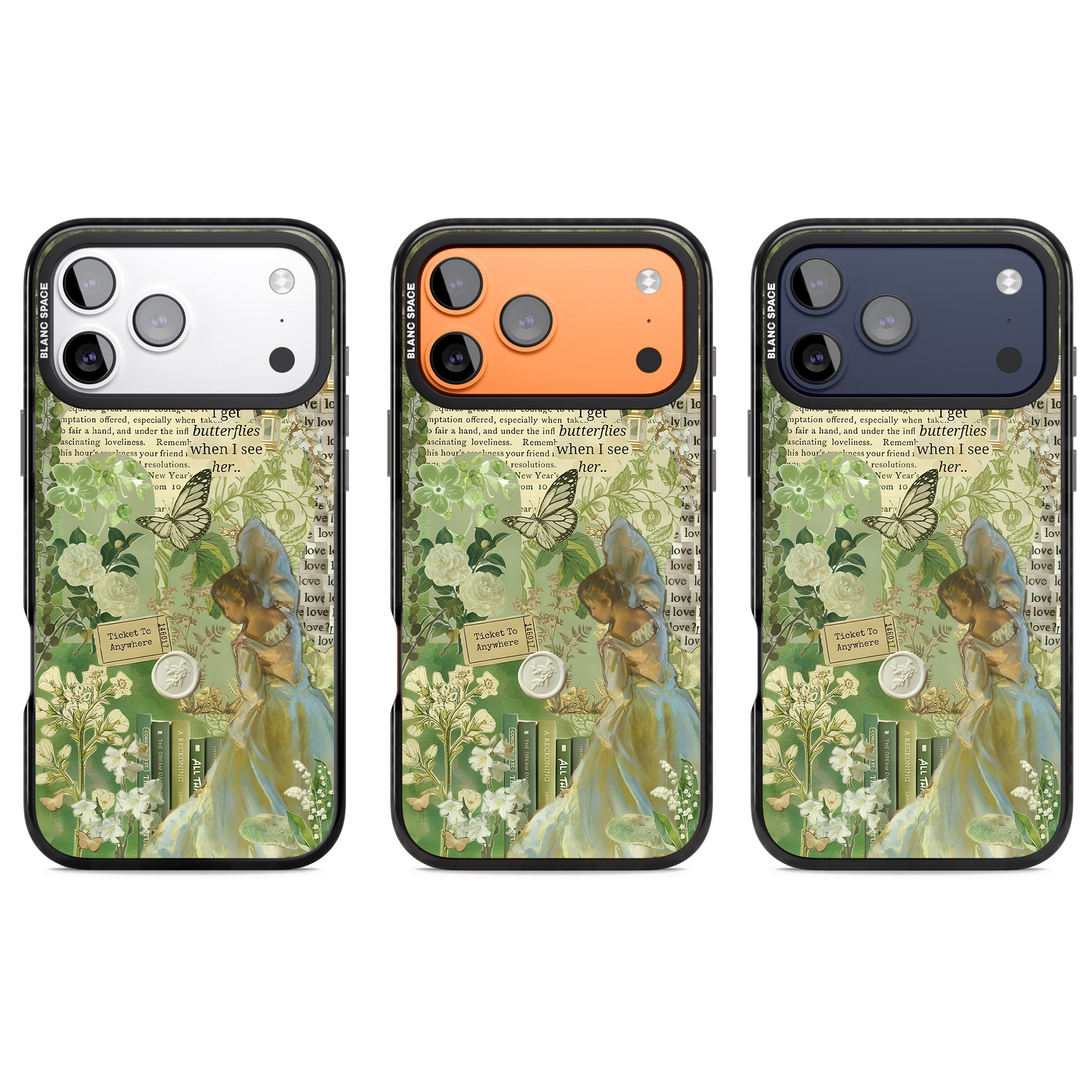 Vintage Green Fairy iPhone 17 Pro Impact Pro Black Phone Case APT Impact Protection