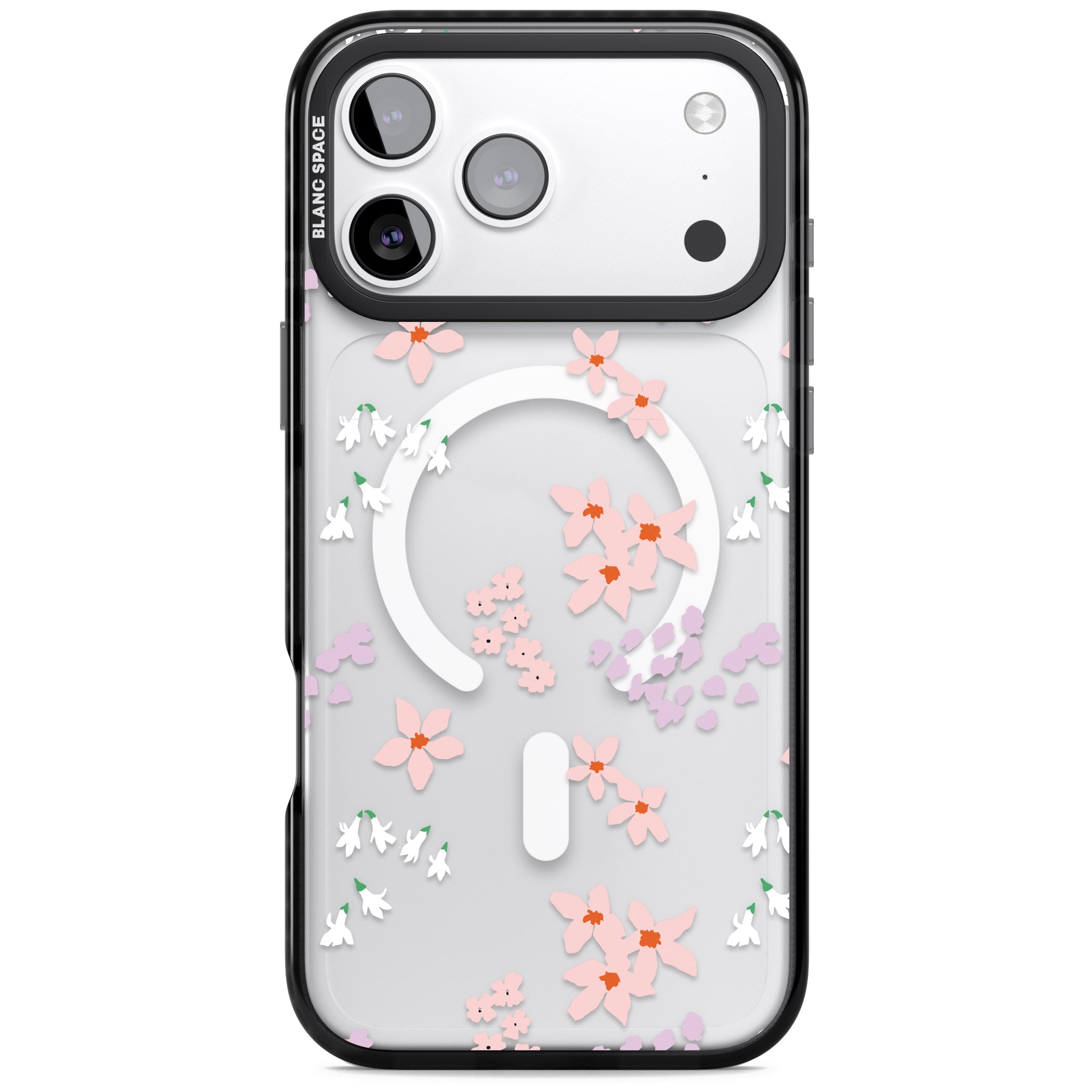 Pink & Purple Flower Mix iPhone 17 Pro Impact Pro Black Phone Case