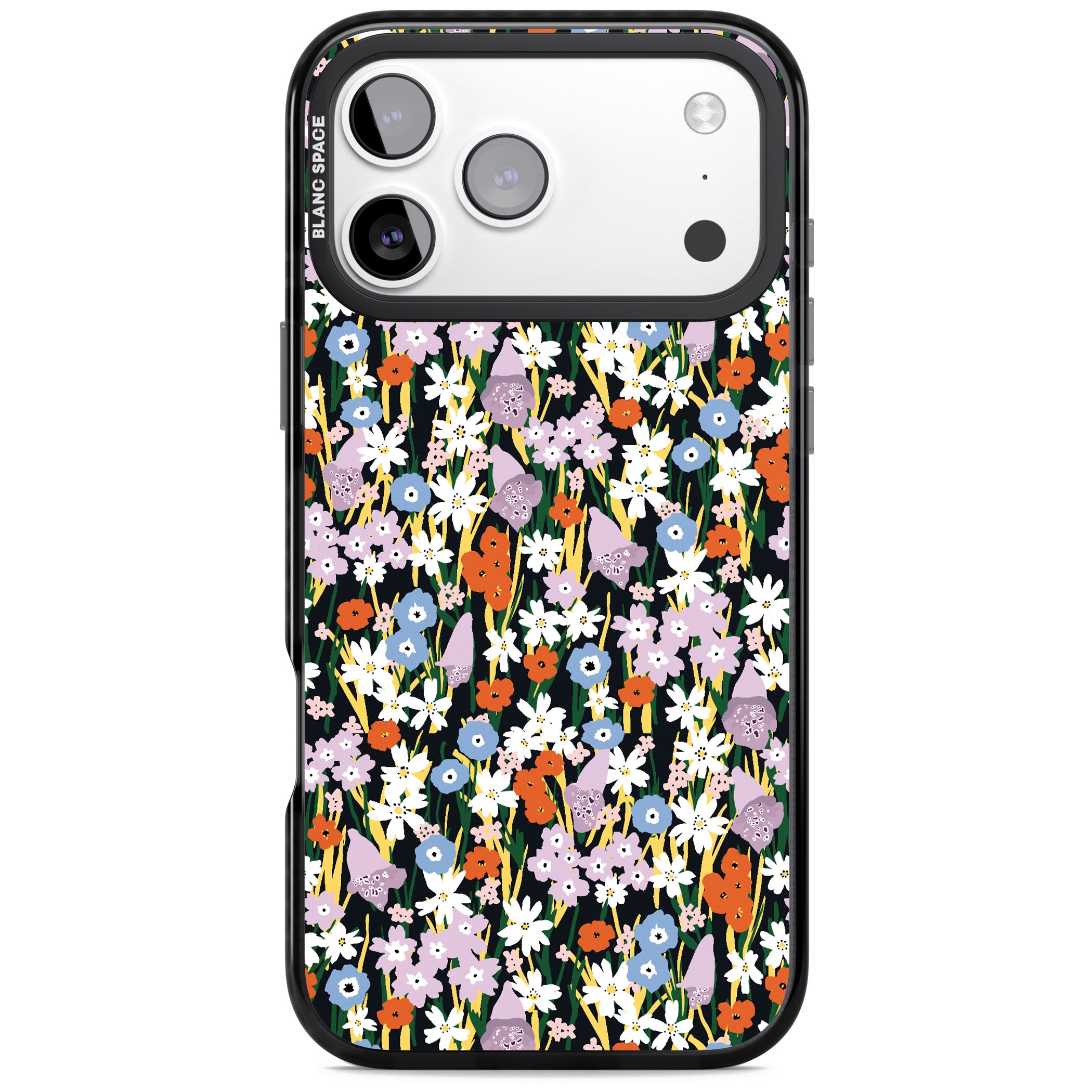 Energetic Floral Mix iPhone 17 Pro Impact Pro Black Phone Case