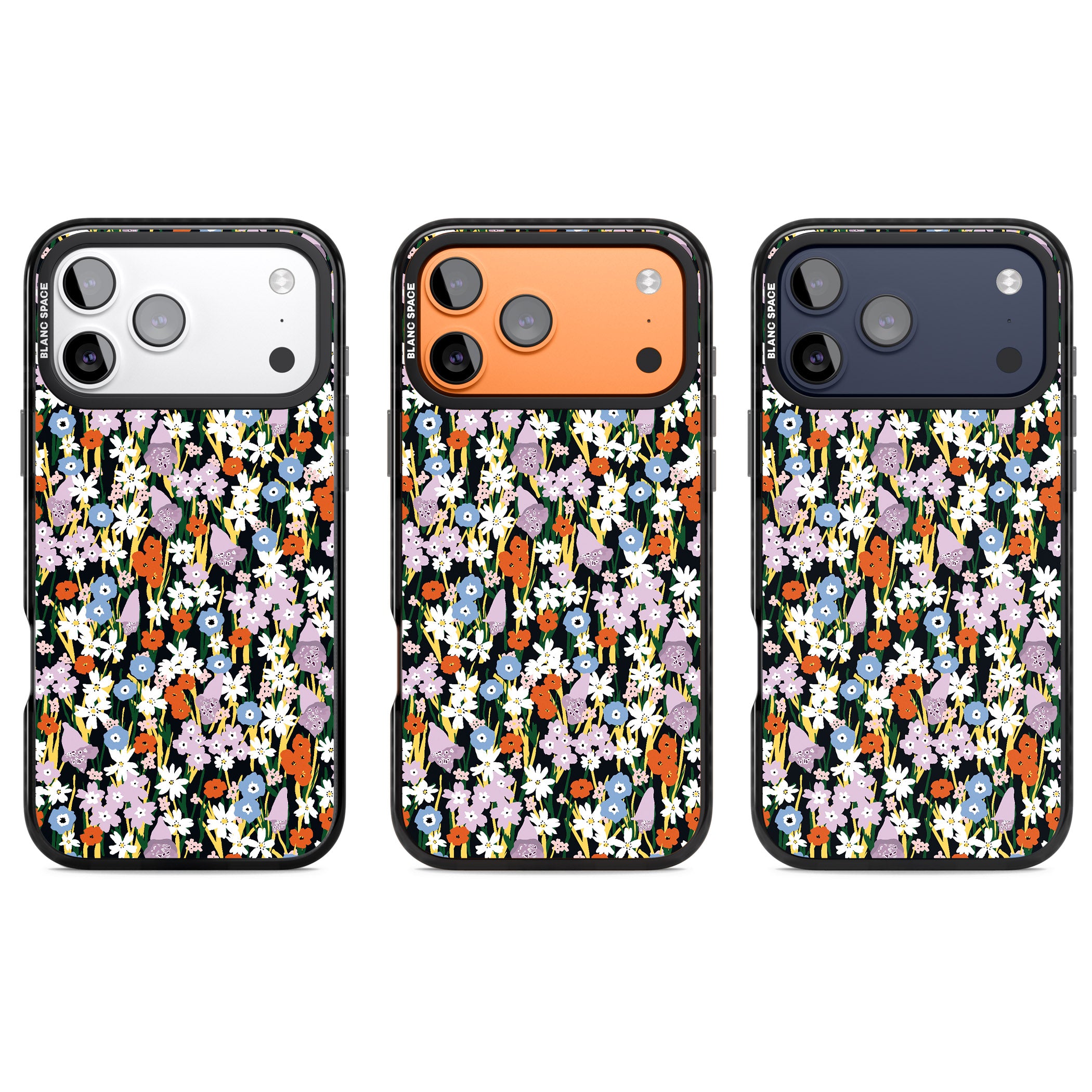 Energetic Floral Mix iPhone 17 Pro Impact Pro Black Phone Case APT Impact Protection