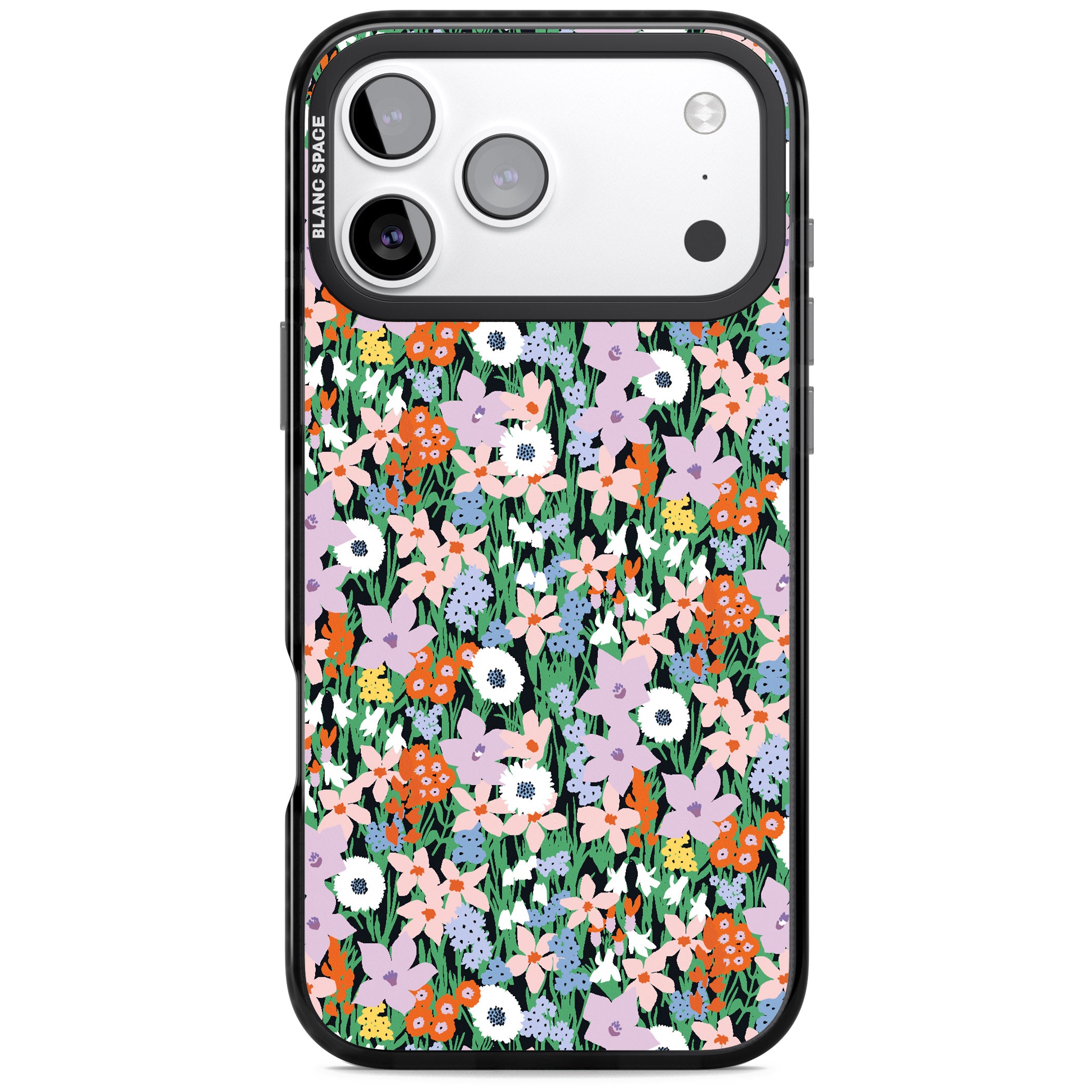 Jazzy Floral Mix iPhone 17 Pro Impact Pro Black Phone Case