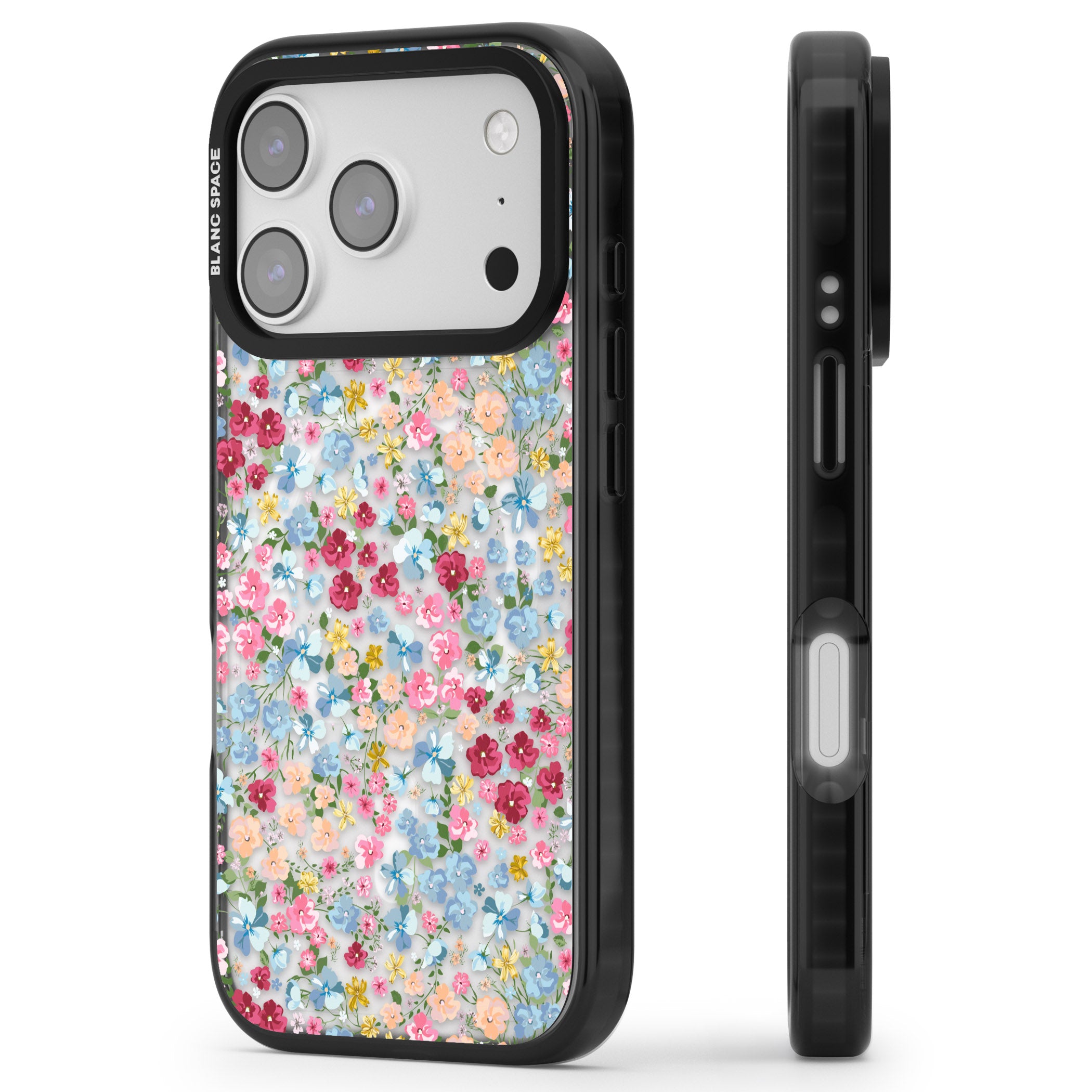 Venetian Meadow iPhone 17 Pro Impact Pro Black Phone Case Side Profile