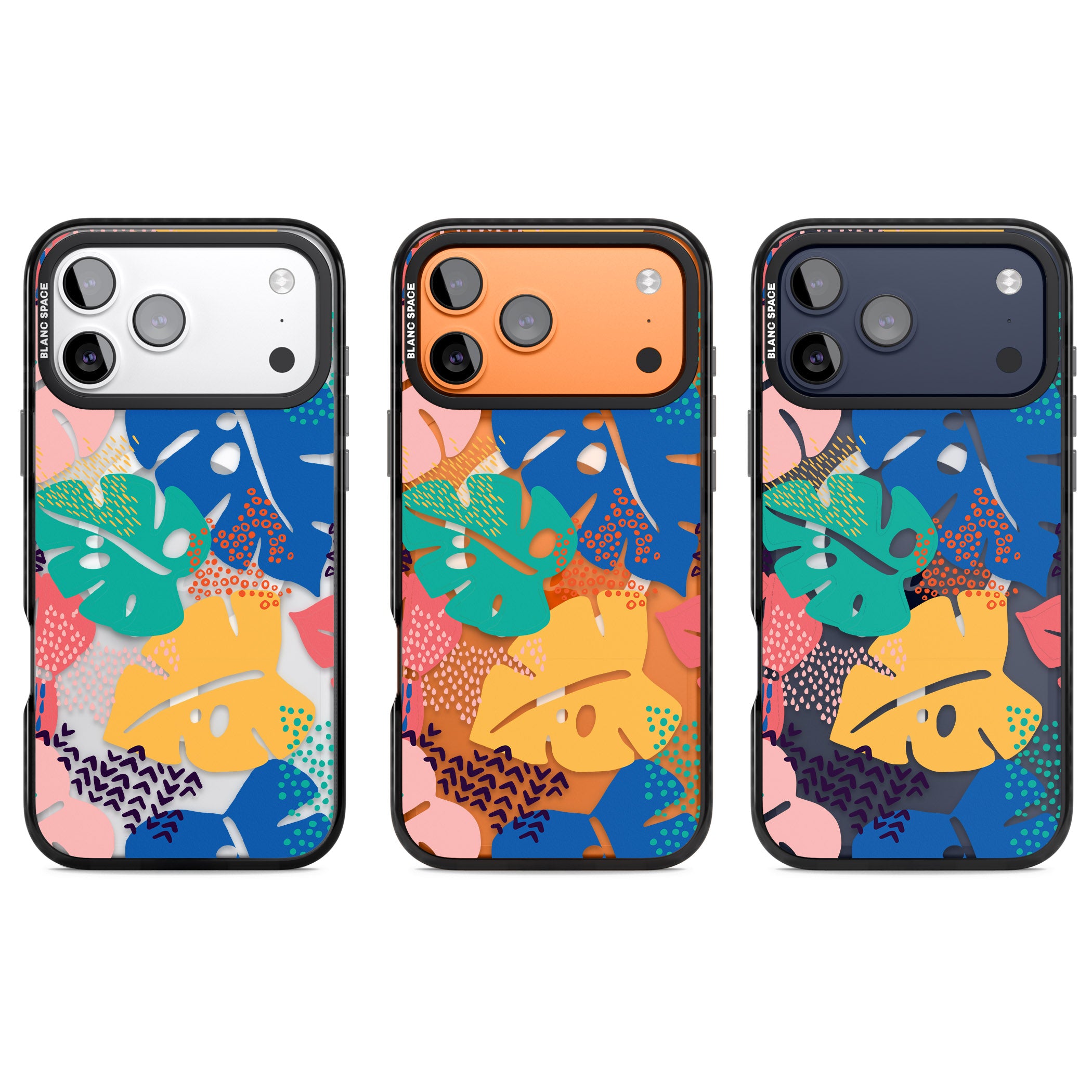 Vibrant Leaves iPhone 17 Pro Impact Pro Black Phone Case APT Impact Protection
